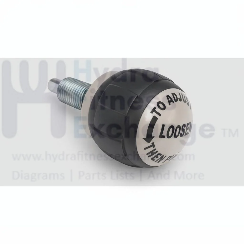 Seat pop pin knob size 1" (50mm) Thread of pin M16 (5/8") Fine Thread Pin diameter: 5/16" (8mm) | Thread Length 0.79" (20mm) | Gray - Image 2