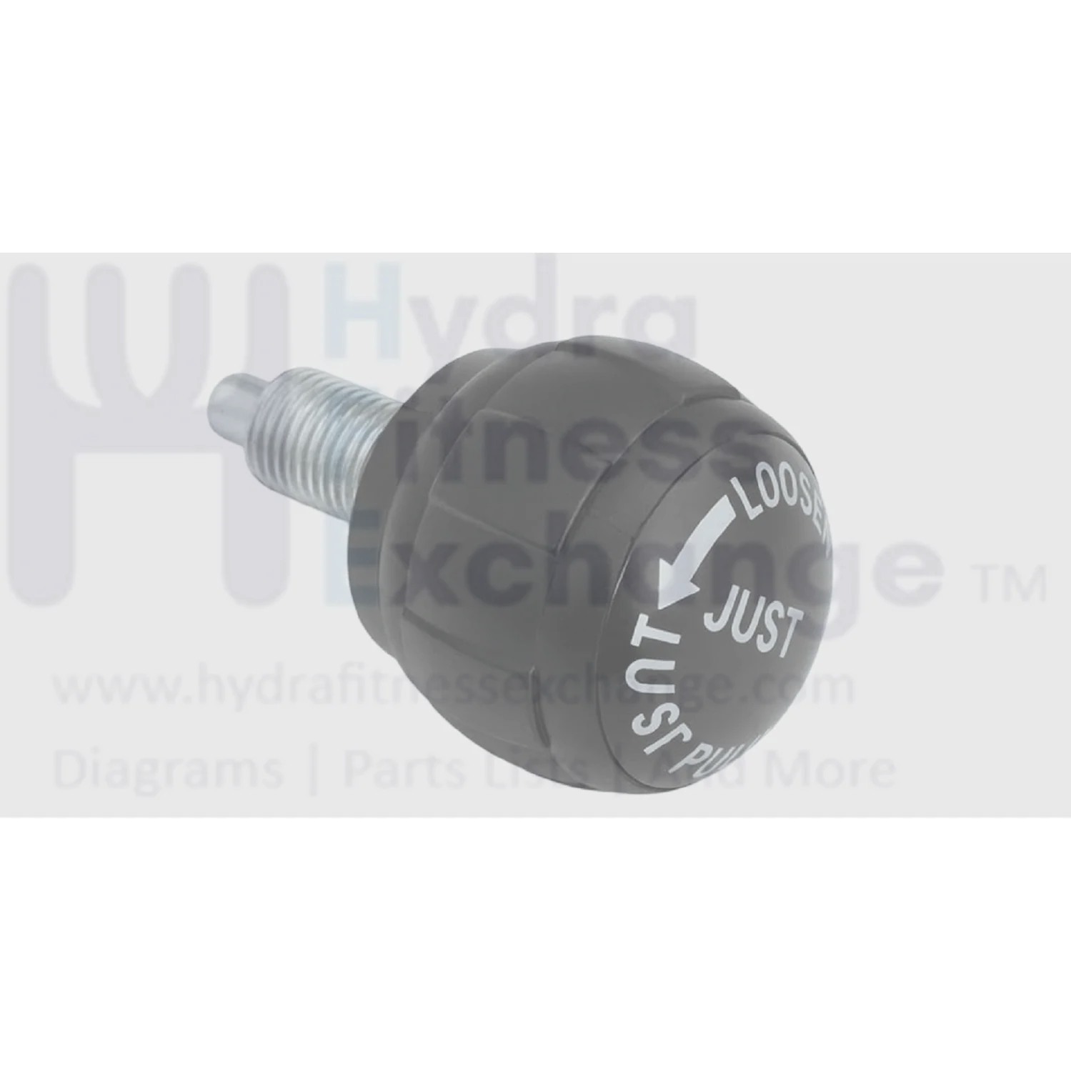 Seat pop pin knob size 1" (50mm) Thread of pin M16 (5/8") Fine Thread Pin diameter: 5/16" (8mm) | Thread Length 1.06" (27mm) | Black