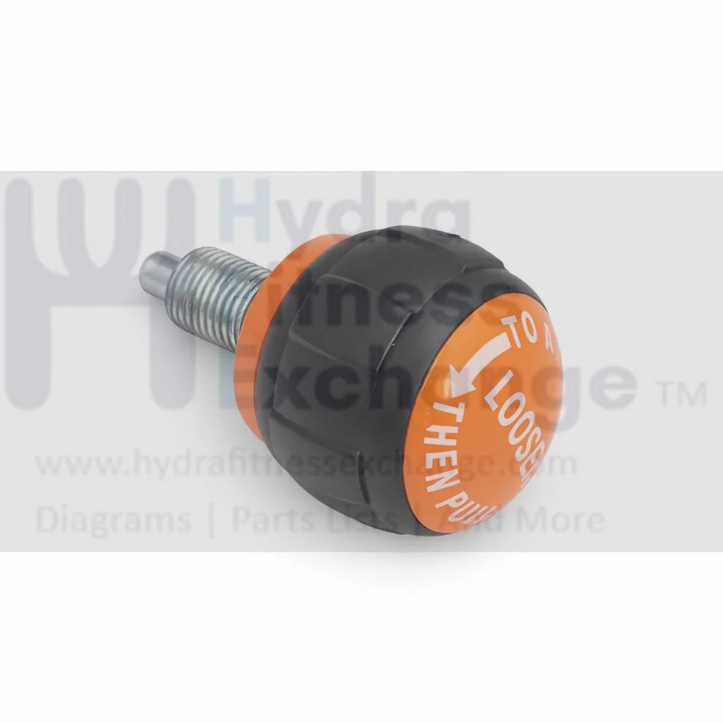 Seat pop pin knob size 1" (50mm) Thread of pin M16 (5/8") Fine Thread Pin diameter: 5/16" (8mm) | Thread Length 1.06" (27mm) | Orange - Image 2