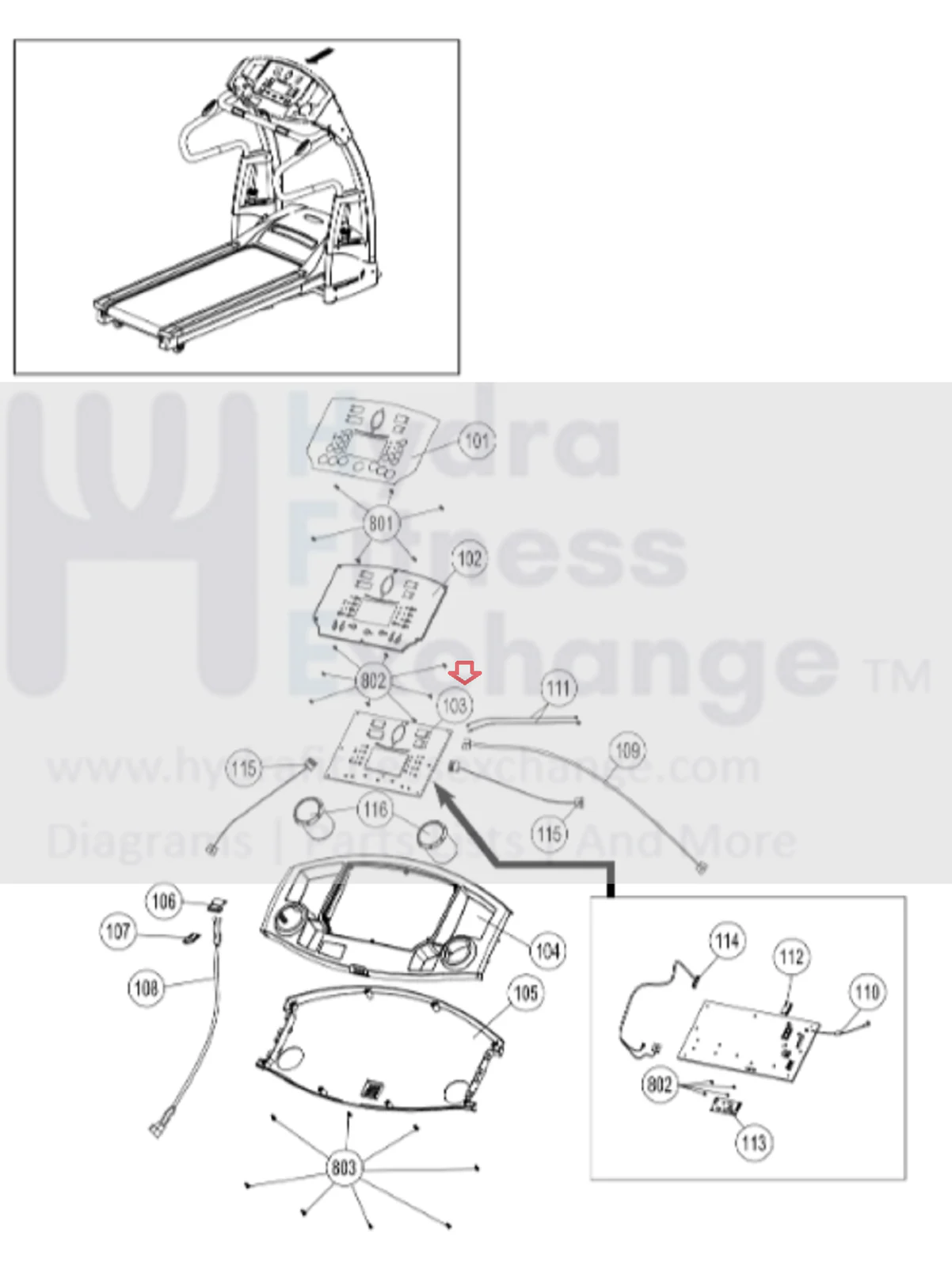 Smooth Fitness 9.45ST Treadmill Display Console Assembly 9.45ST-103 & 9.45ST-104 - Image 3