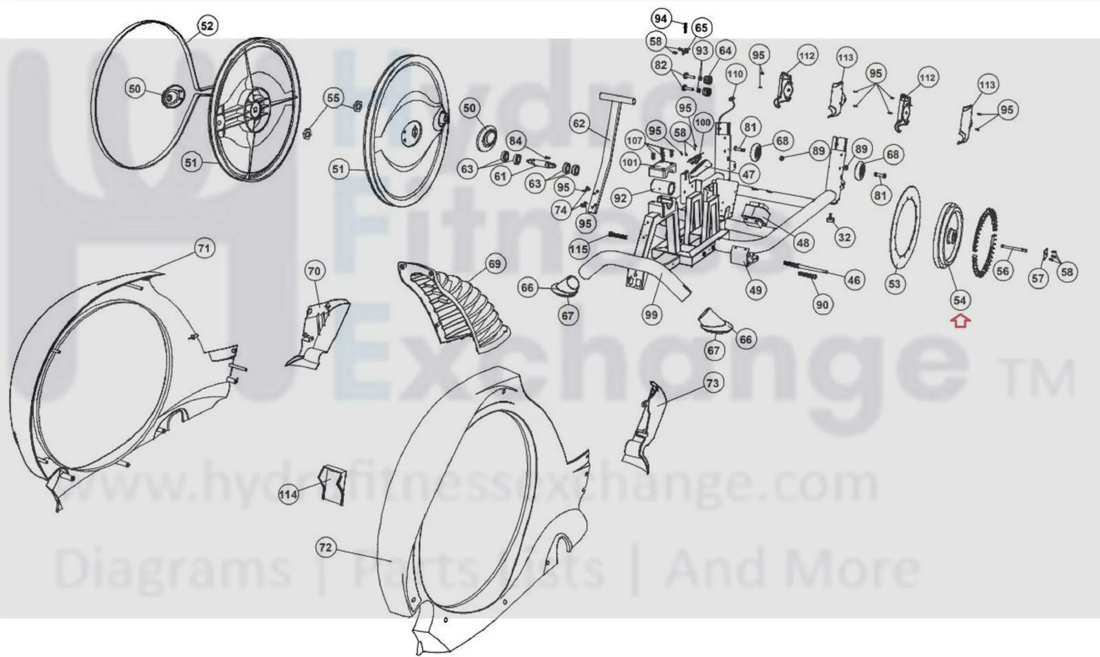 Smooth Fitness CE7.4 Elliptical Flywheel Resistance Disc CE7.4-054 - Image 2