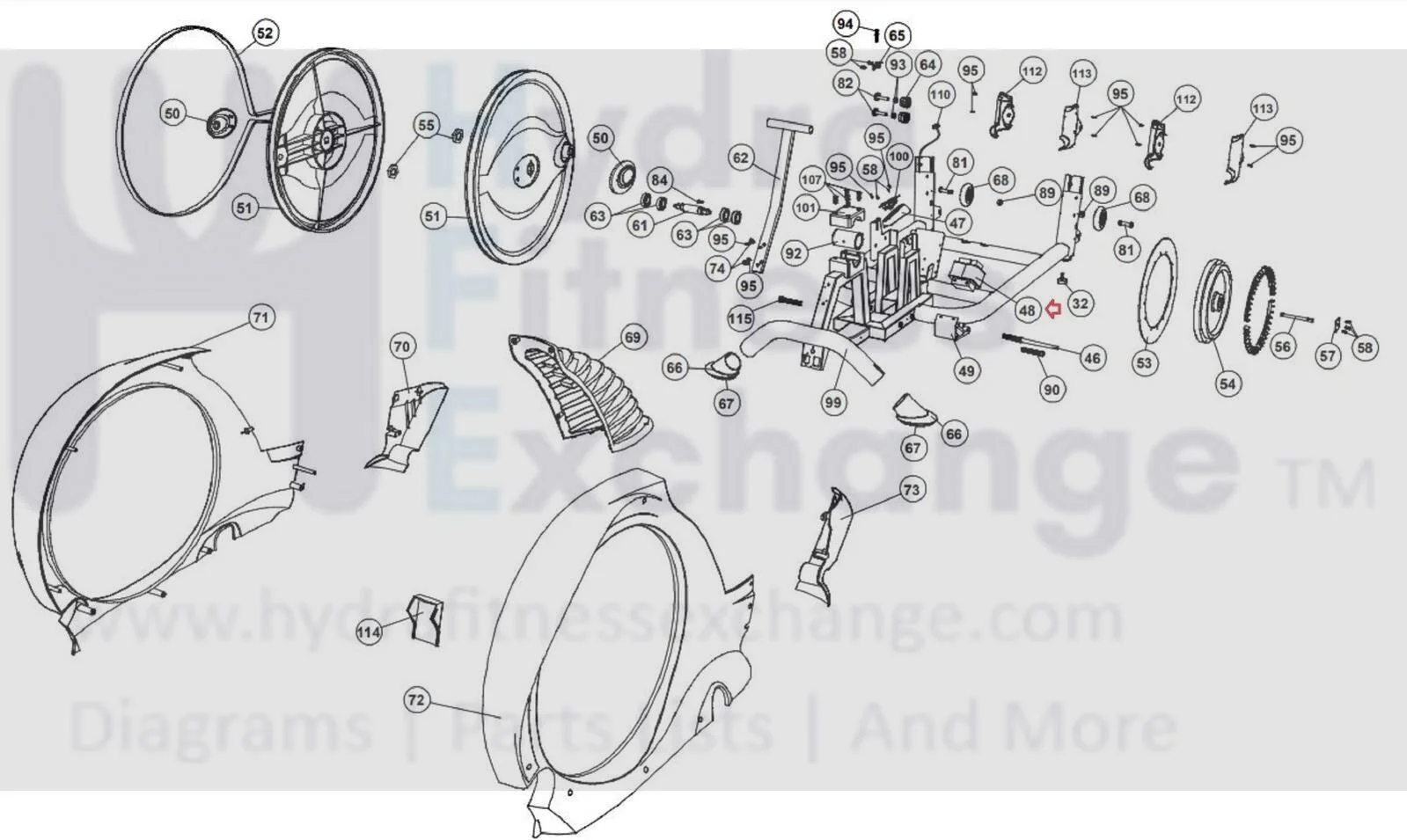 Smooth Fitness Elliptical Electromagnet Flywheel Resistance Magnet CE7.4-048 - Image 2