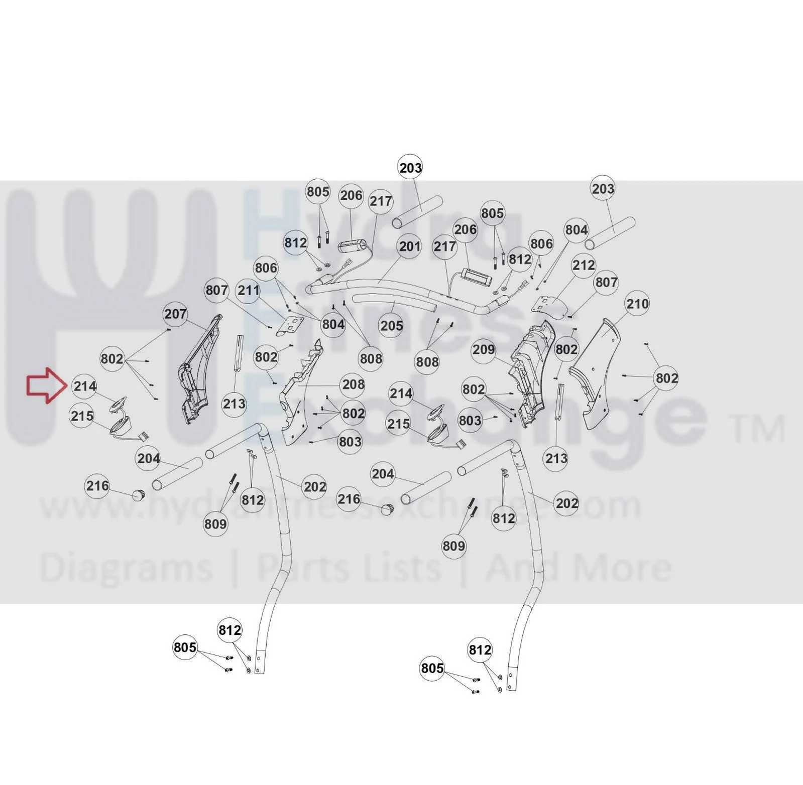 Smooth FX25 Treadmill Handlebar Switch Set FX25-214 & FX25-215 - Image 2