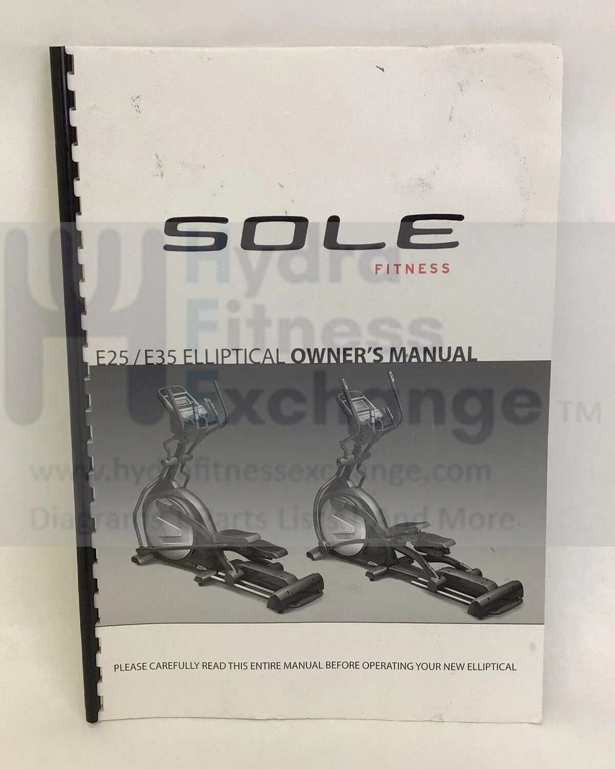 Sole Fitness E35 E25 525012 2013 Elliptical Owner's Manual