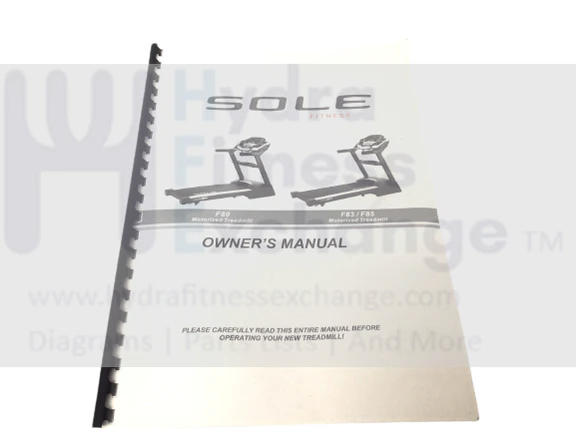 Sole Fitness F80 (580818) Treadmill Owner's User's Manual