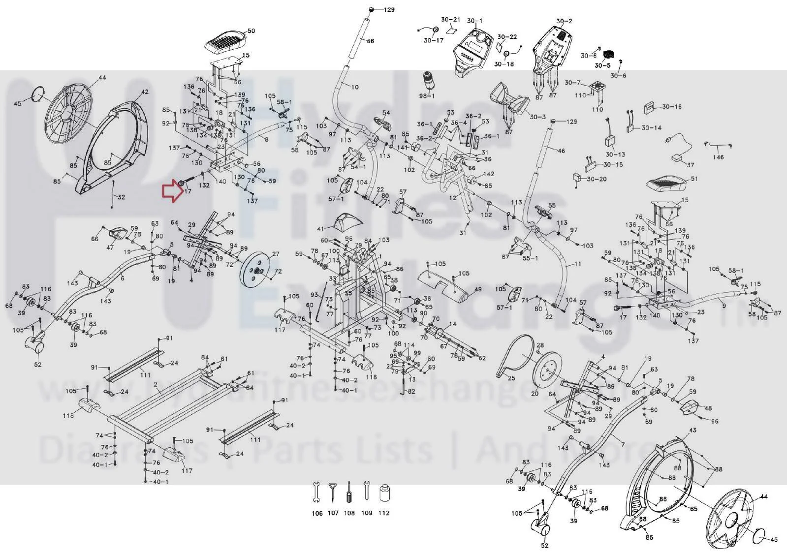 Sole VE35 WE55 WE95 AE55 Elliptical Pedal Angle Adjust POP Pull Pin 004048 - Image 2