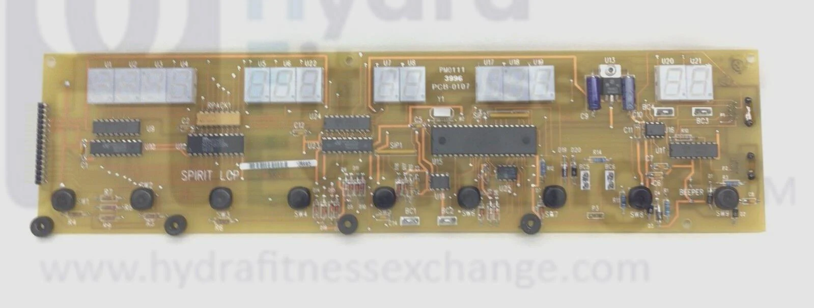 Spirit Fitness Treadmill Upper Display Console Circuit Board 5 Window PCB-0107