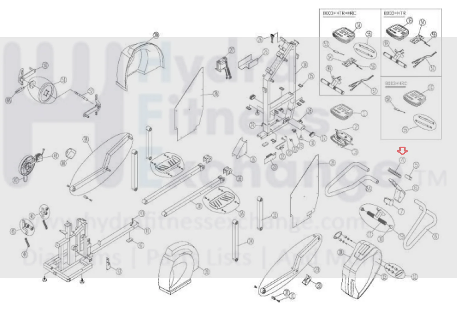 SportsArt 8003 8007 Elliptical Top Handlebar Clamp 8003-04 - Image 3