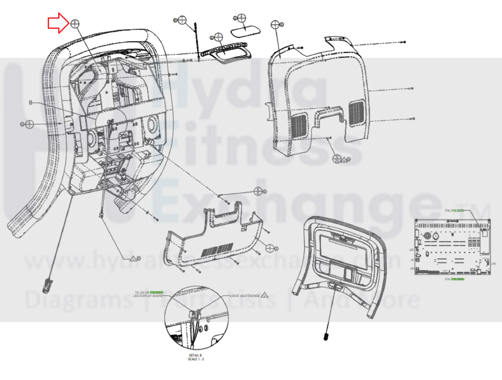 Star Trac E-TR9021 E-TR9022 E-TR9023 Treadmill Display Console Assembly 715-3788 - Image 2
