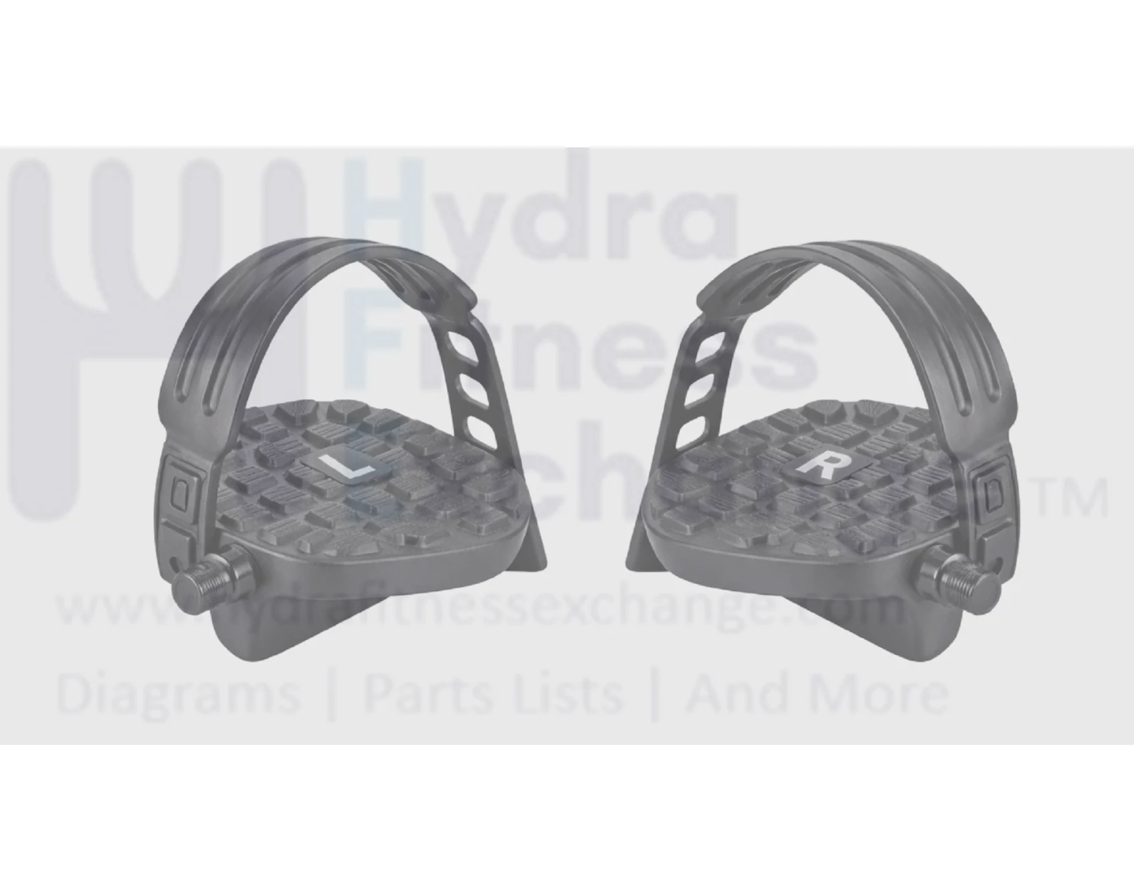 Star Trac Stationary Bike Left & Right Foot Pedal Pair W/Straps 1-2" 718-0030