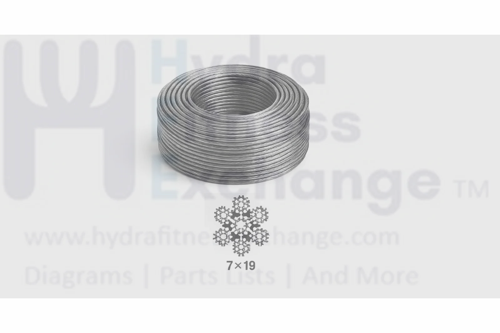 Strength System Black PU Coated 7x19 Gym Cable Wire Rope 4.76mm OD Per Meter - Image 2