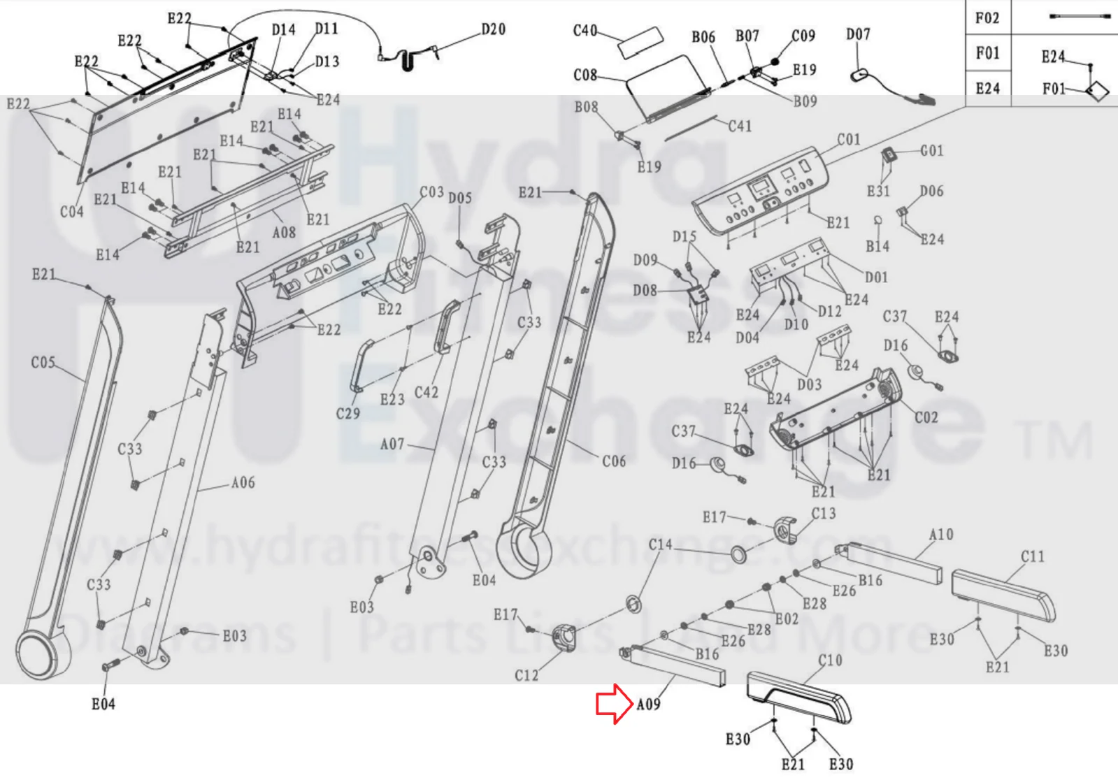Sunny Health & Fitness SF-T7718 Treadmill Left Handle Bar Bracket A09 - Image 2
