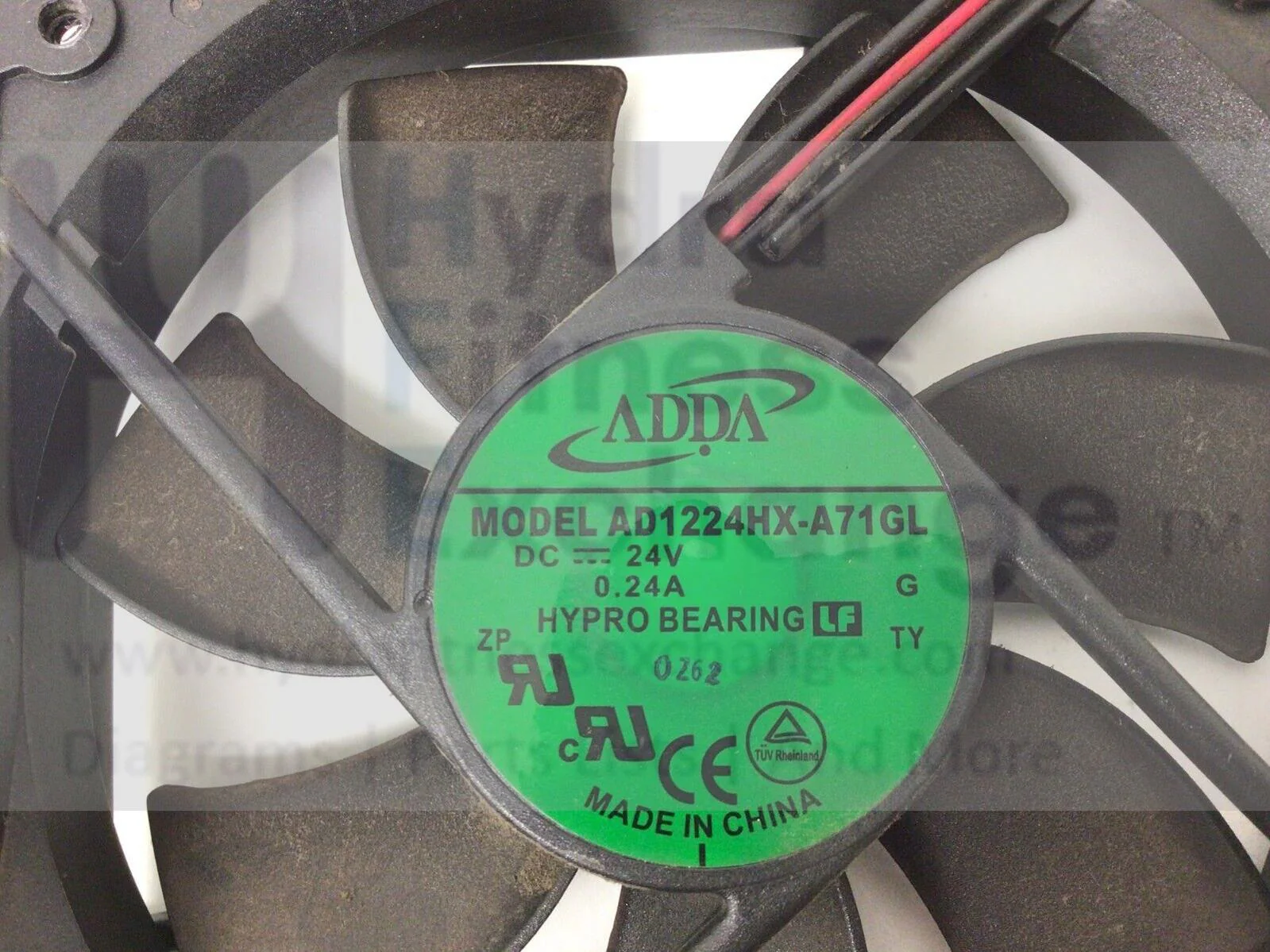 Technogym Run Now 700 -Visio DAK81 Treadmill Console Fan 24V AD1224HX-A71GL - Image 2