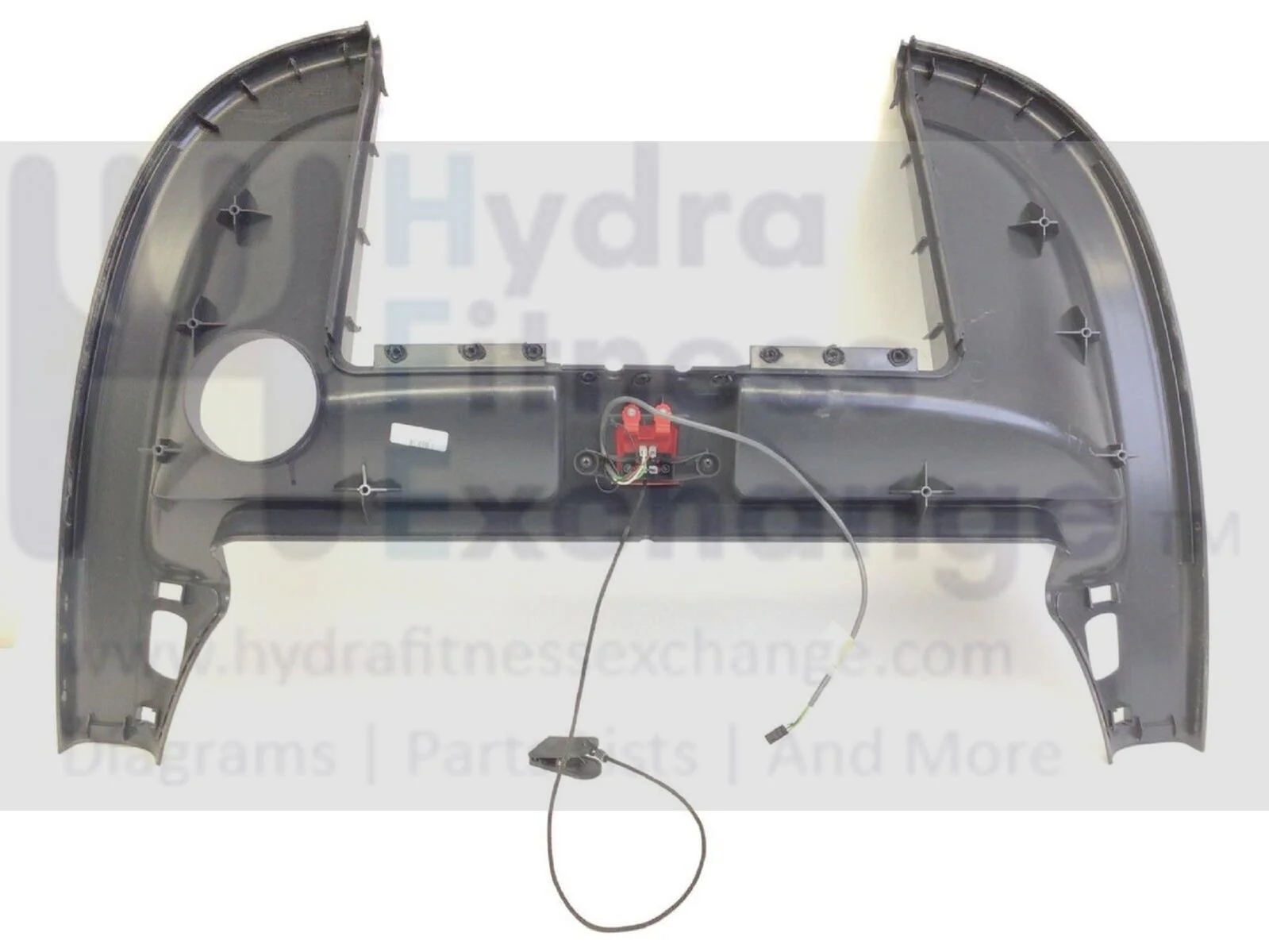 Technogym Treadmill Left Console Back Bezel W/Emergency Stop Hardware 0C001980AC - Image 2