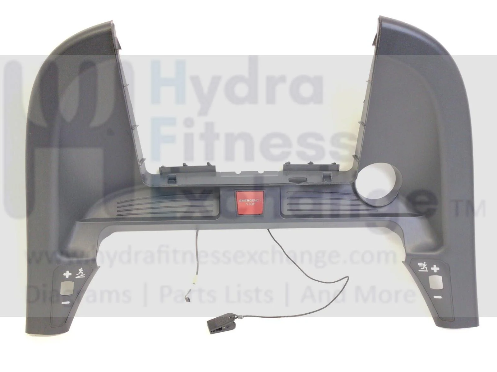 Technogym Treadmill Left Console Back Bezel W/Emergency Stop Hardware 0C001980AC - Image 3
