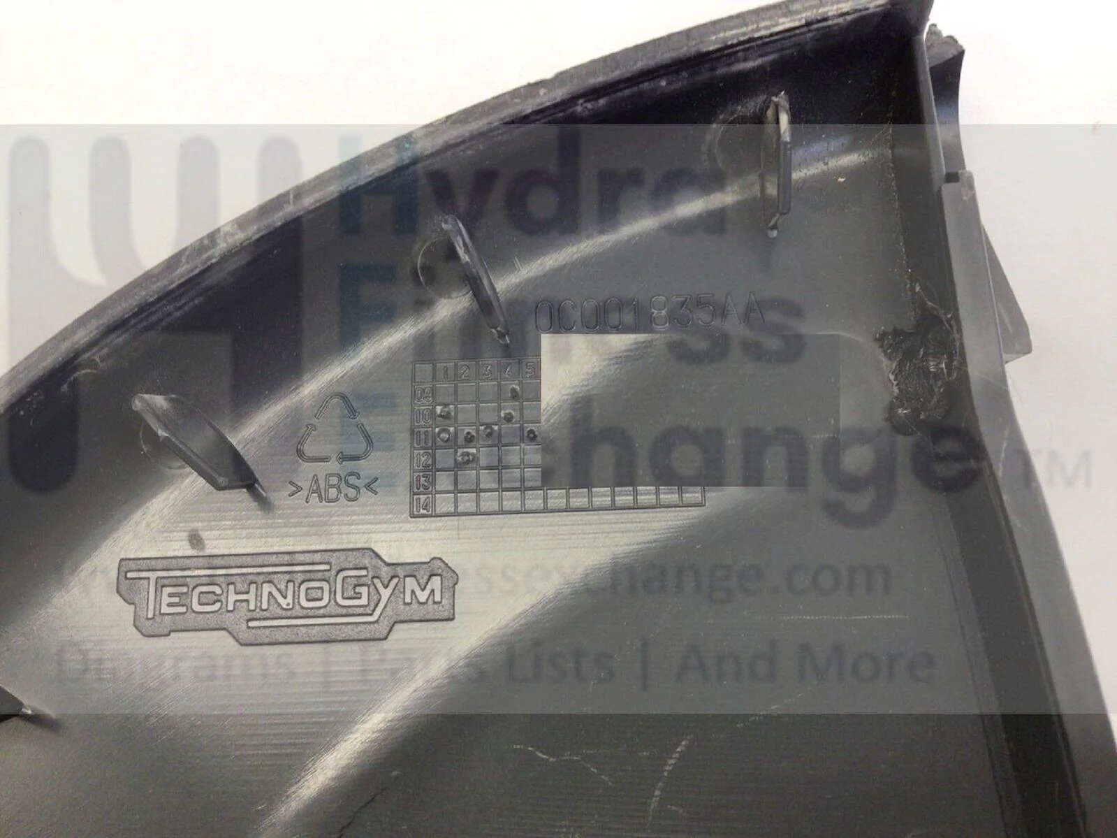Technogym Treadmill Left Console Back Bezel W/Emergency Stop Hardware 0C001980AC - Image 5