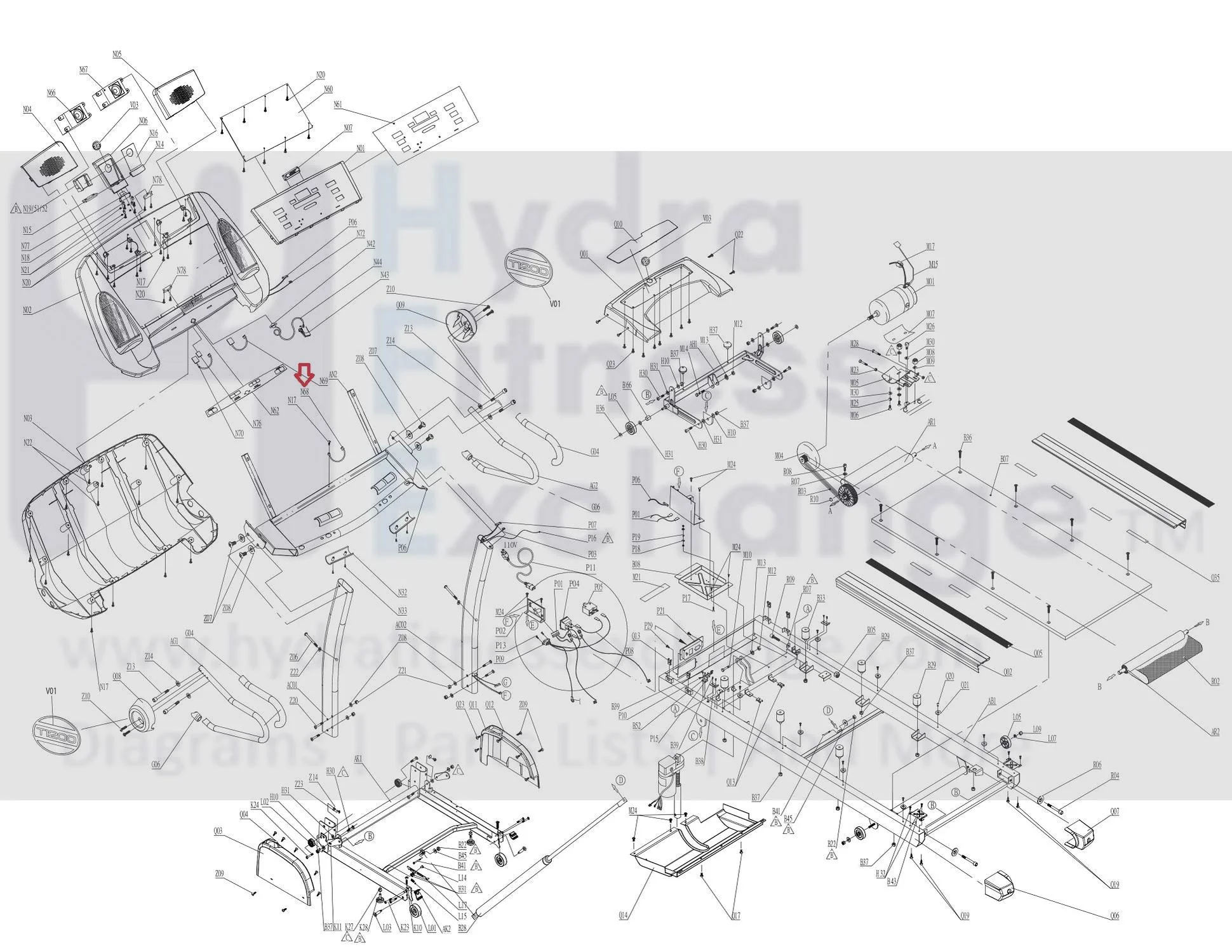Tempo Horizon Fitness TM318 TM371 TM371D TM371C TM371B TM308 TM372 TM372D TM372C TM372B EP549 Treadmill Ground Pulse Wire 150L 078500 - Image 3