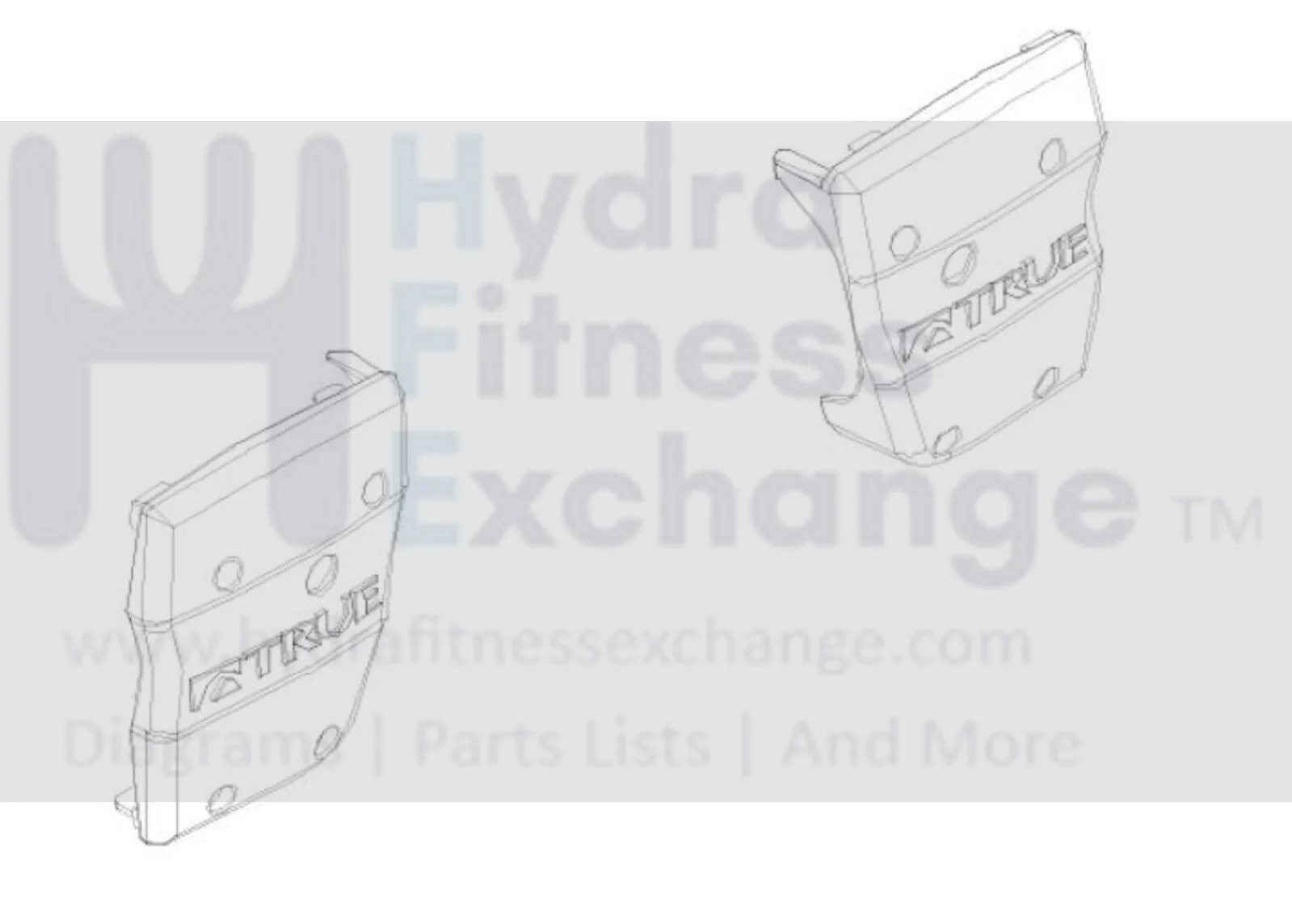 True Fitness CS650 TCS650A Treadmill Left & Right Rear Roller End Cap 9TCS6A003