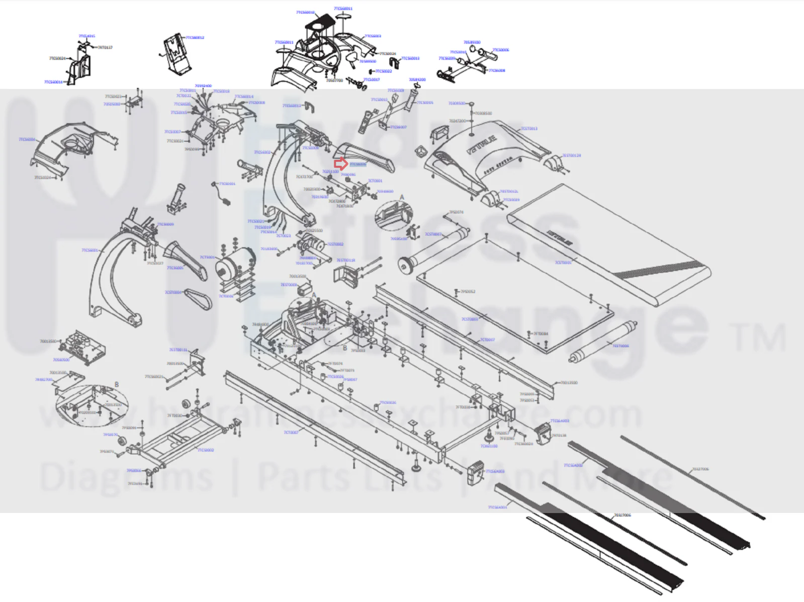 True Fitness CS650 - TCS650A Treadmill Right Handlebar 9TCS6006 & 7TCS6006 - Image 3