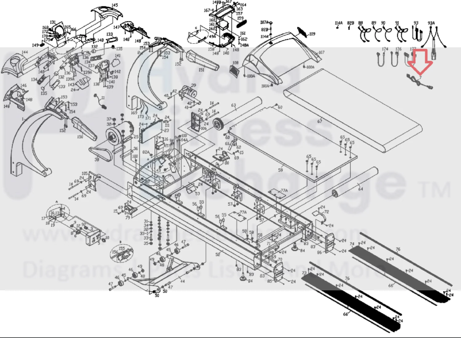 True Fitness CS800 TTZ700LC - 05-98165L TCS800 Treadmill Power Supply Cord 90553600 - Image 2