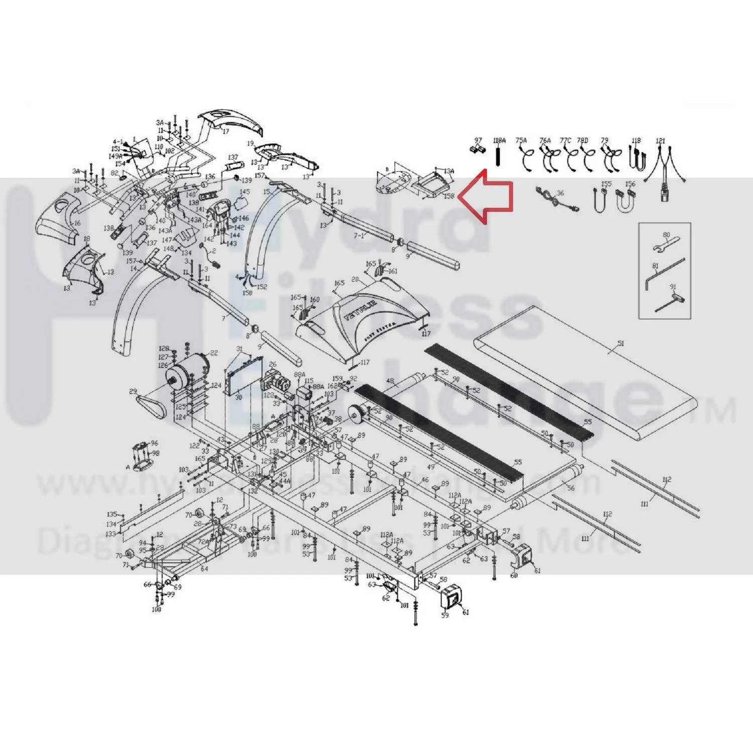 True Fitness LC1100 - TLC1100 Treadmill Accessories Tray 9RT0141 - Image 2