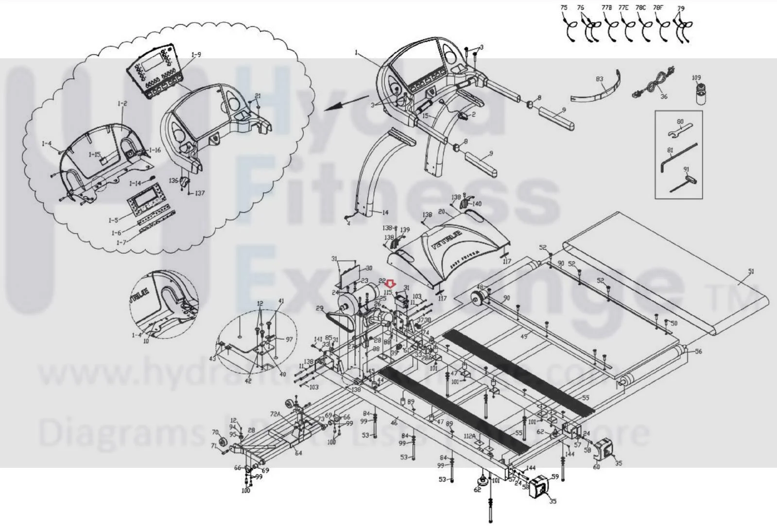 Used True Fitness PS100 PS300 Treadmill Filter with Cable 9RT0144 & 7RT0144 - Image 3