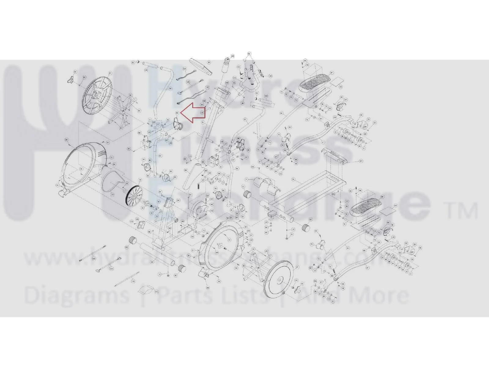 True Fitness PS100 - XPS100 Elliptical Right Handrail Front Arm Cover 9FE0212 - Image 2