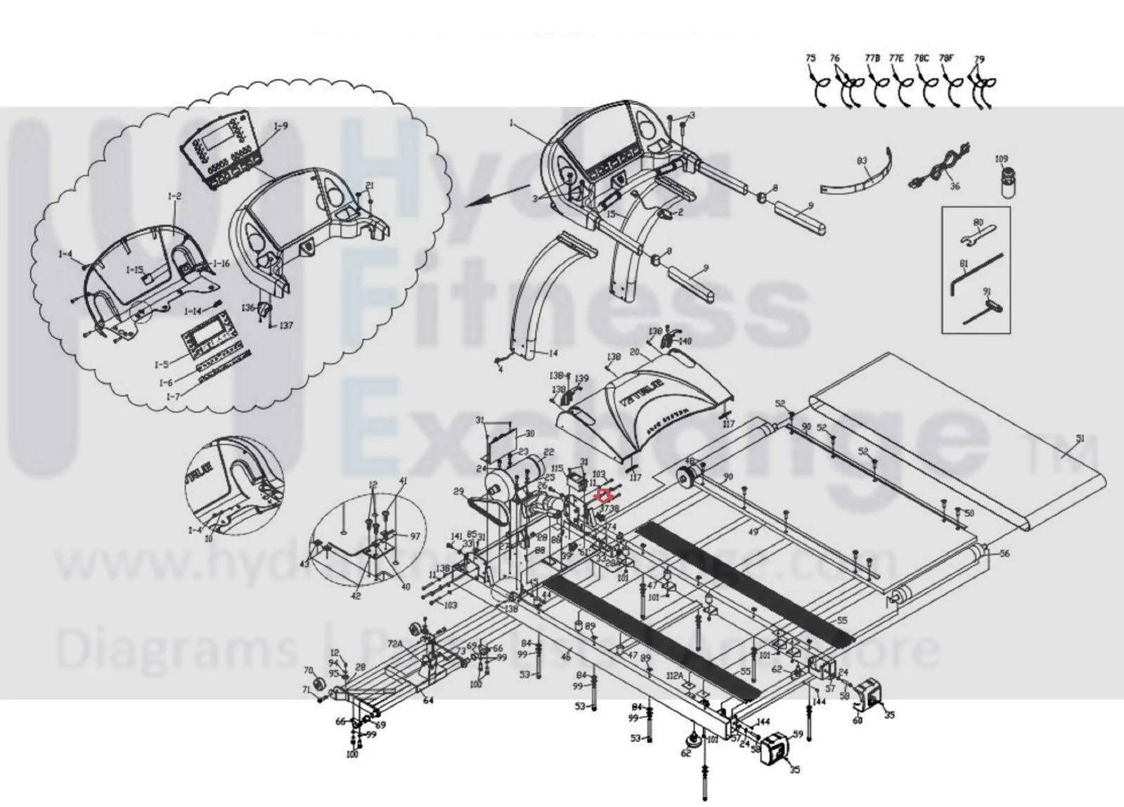 Used True Fitness Treadmill Power Entry Socket Input Module 9PS0037 & 7PS0037 - Image 2