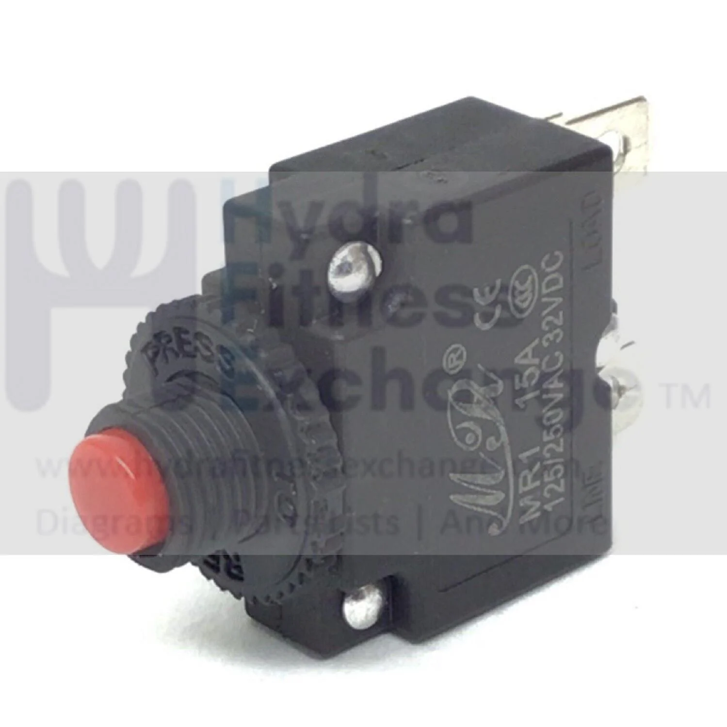 Used Urevo URTM012 3 IN 1 Treadmill Power Entry Push Circuit Breaker MR1 15A