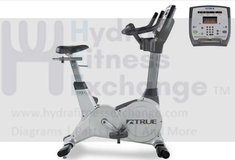 Used True Fitness ES900 w Emerge LED Console UES900-4 Upright Stationary Bike