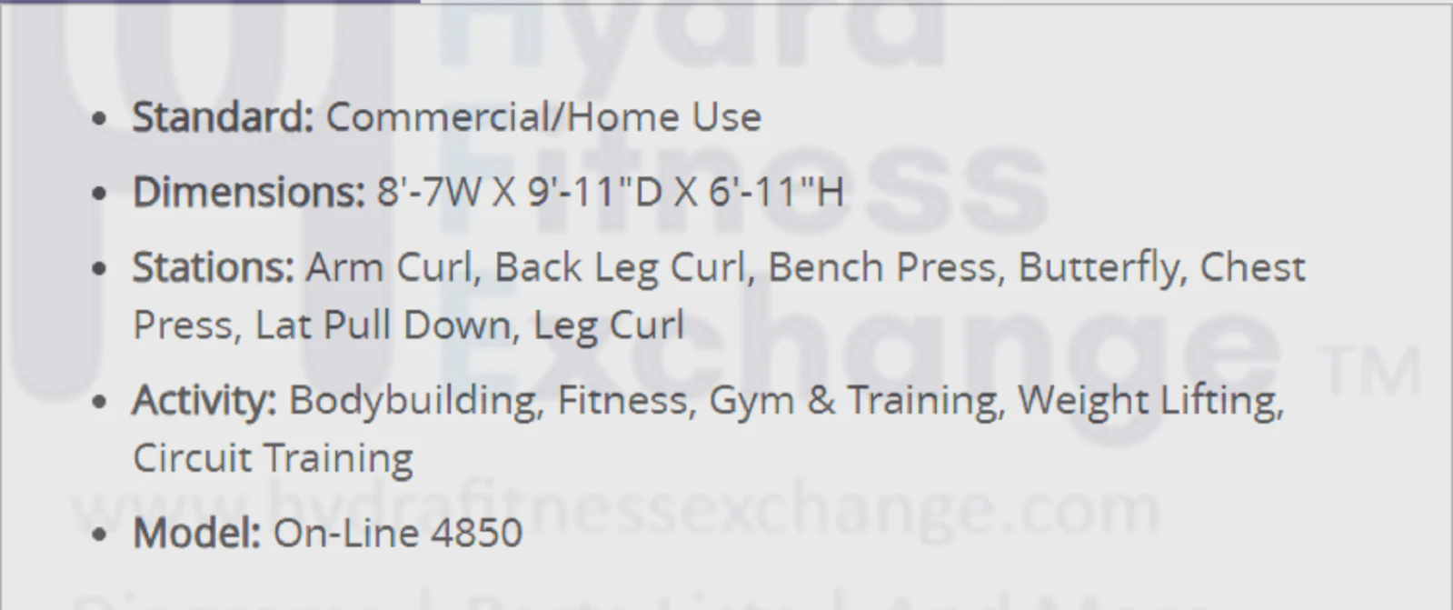Vectra On-Line 4850 Multi-Gym (Black) Strength System - Image 4