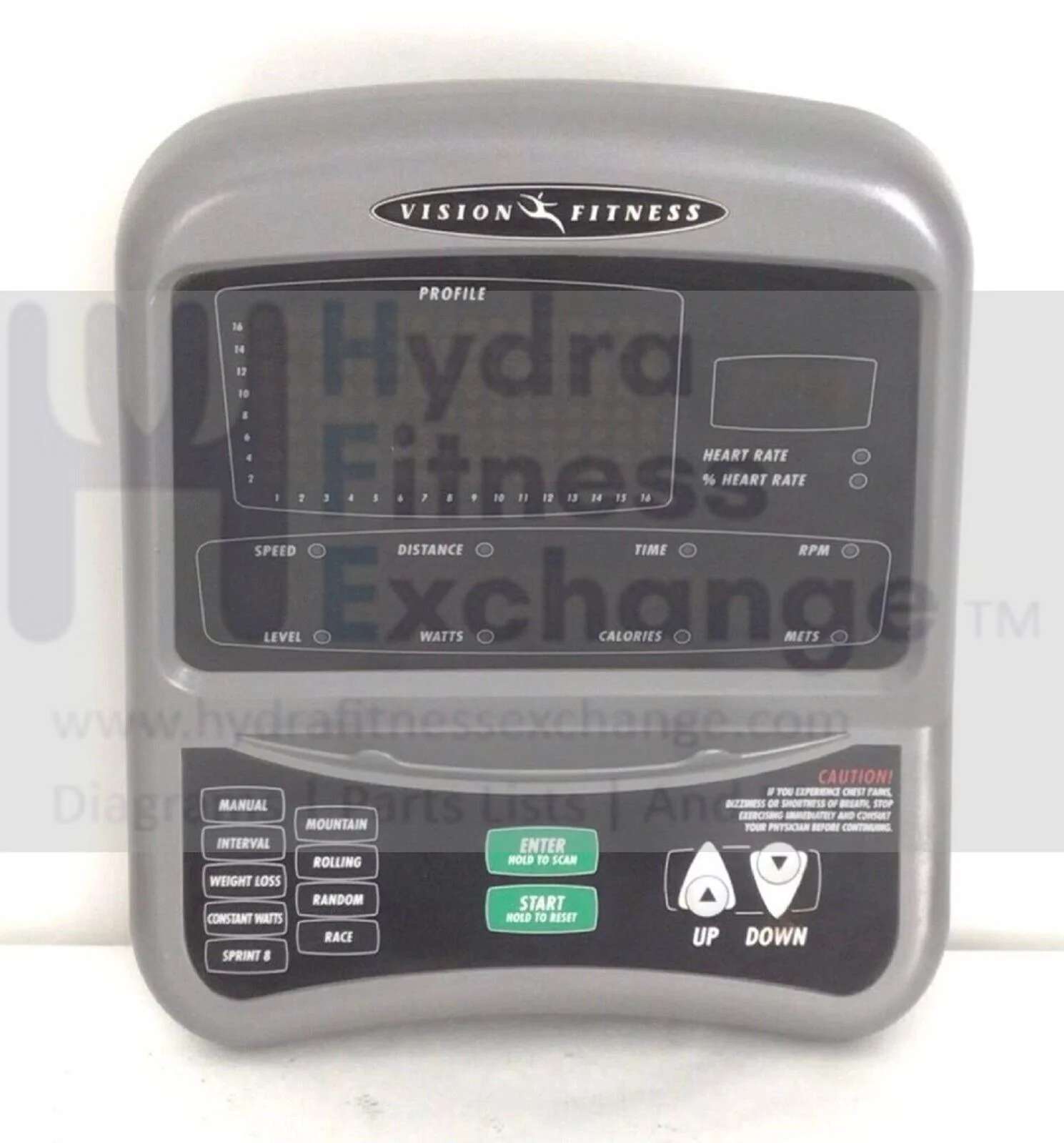 Vision Fitness Elliptical Display Console Assembly 014222-AA