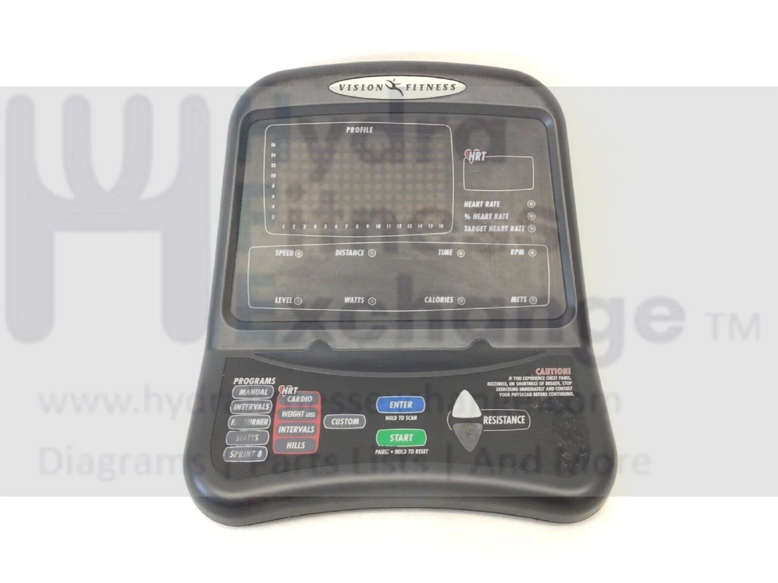 Vision Fitness Elliptical Display Console Assembly MFR-062084AX 062084-AX