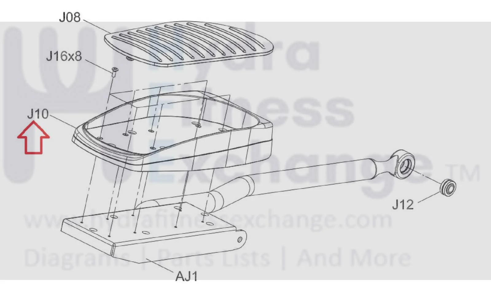 Vision Fitness Elliptical Left Foot Pedal 101356 - Image 2
