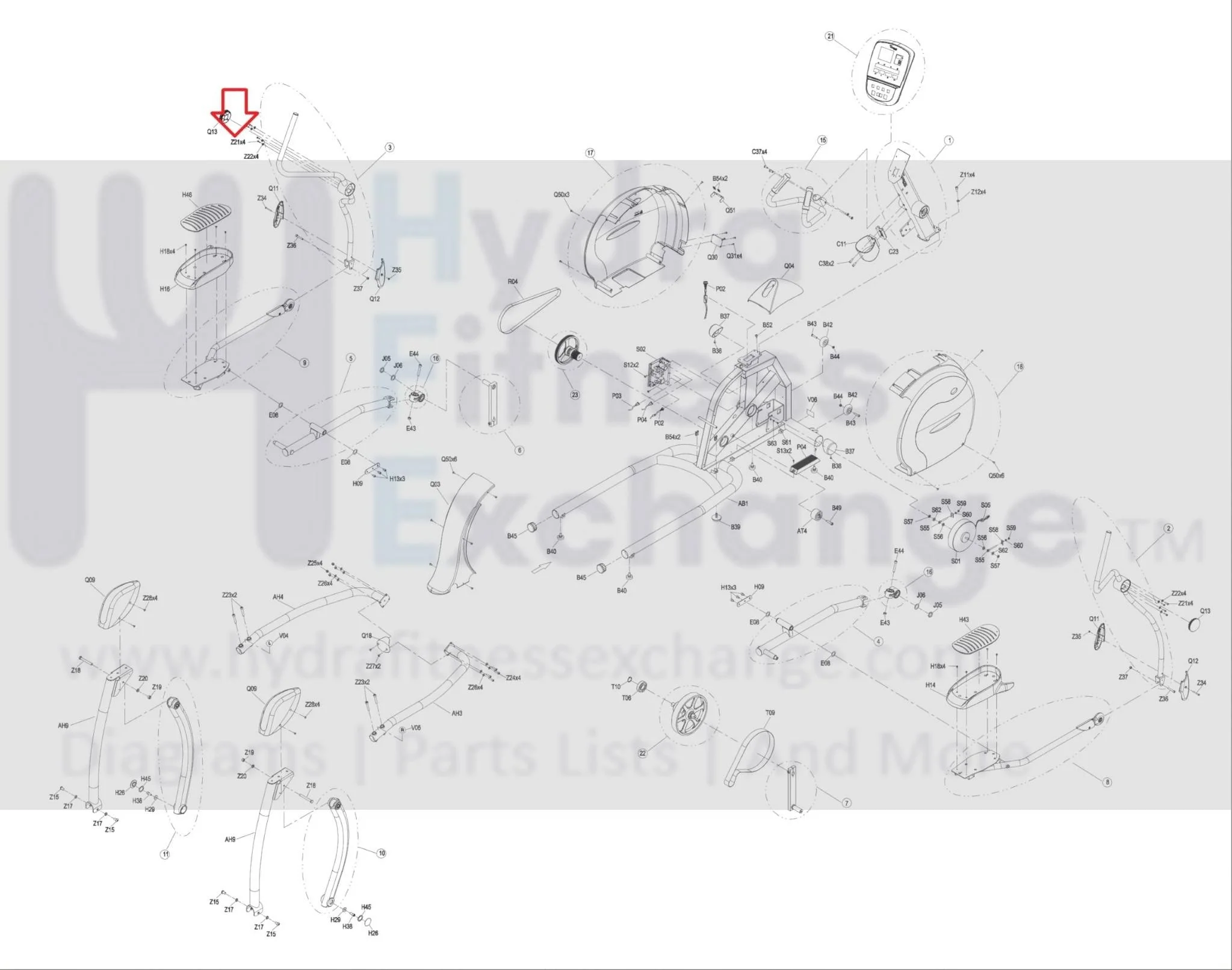 Vision Fitness EP605 EP606 EP615 EP609 EP619 CEP625 EP633 EP633C EP725 PEP633D Elliptical Round Hex Socket Screw M6x1.0Px20 022448-00 - Image 3