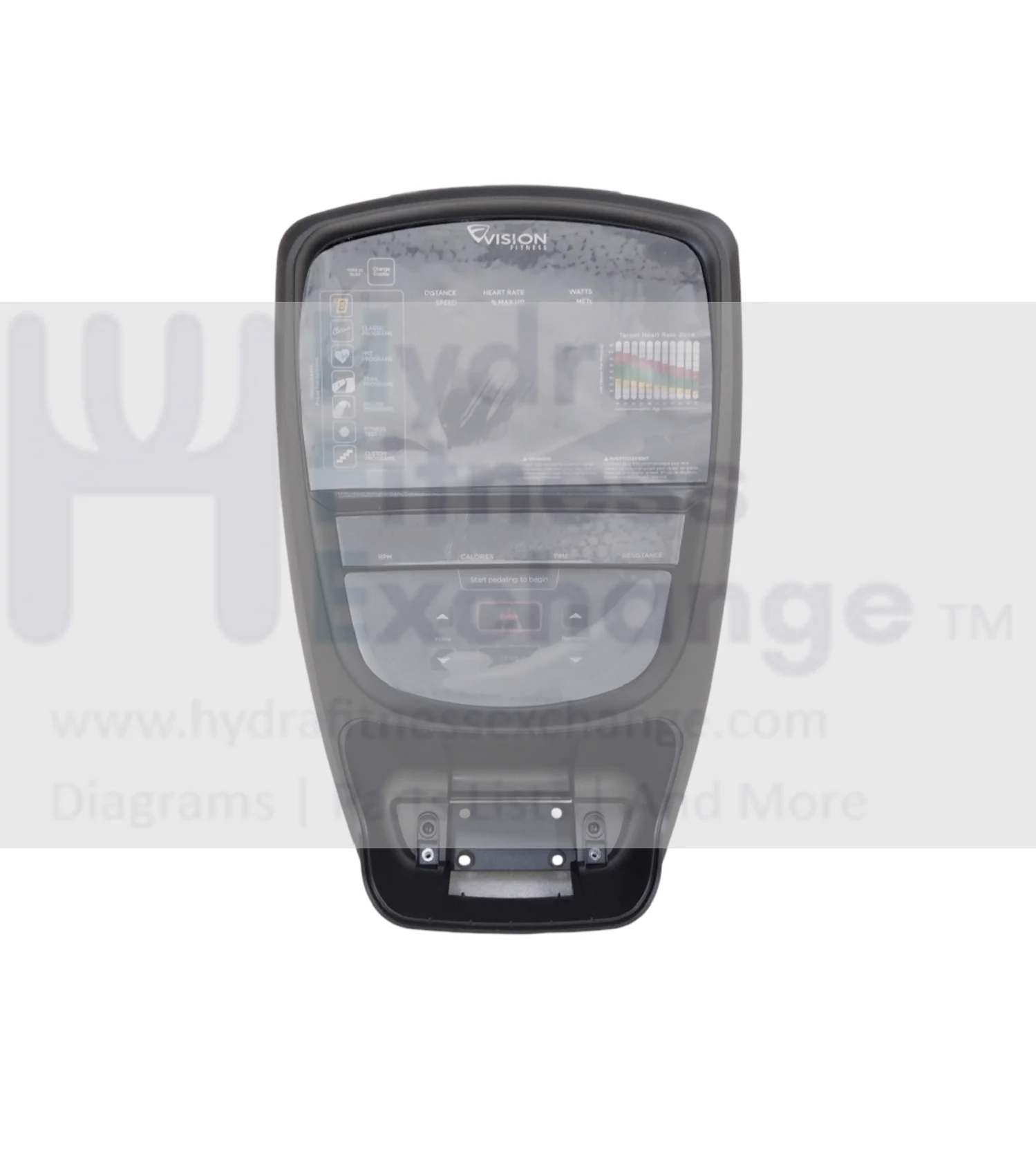 Vision Fitness EP632 Elliptical Display Console Assembly 1000441202