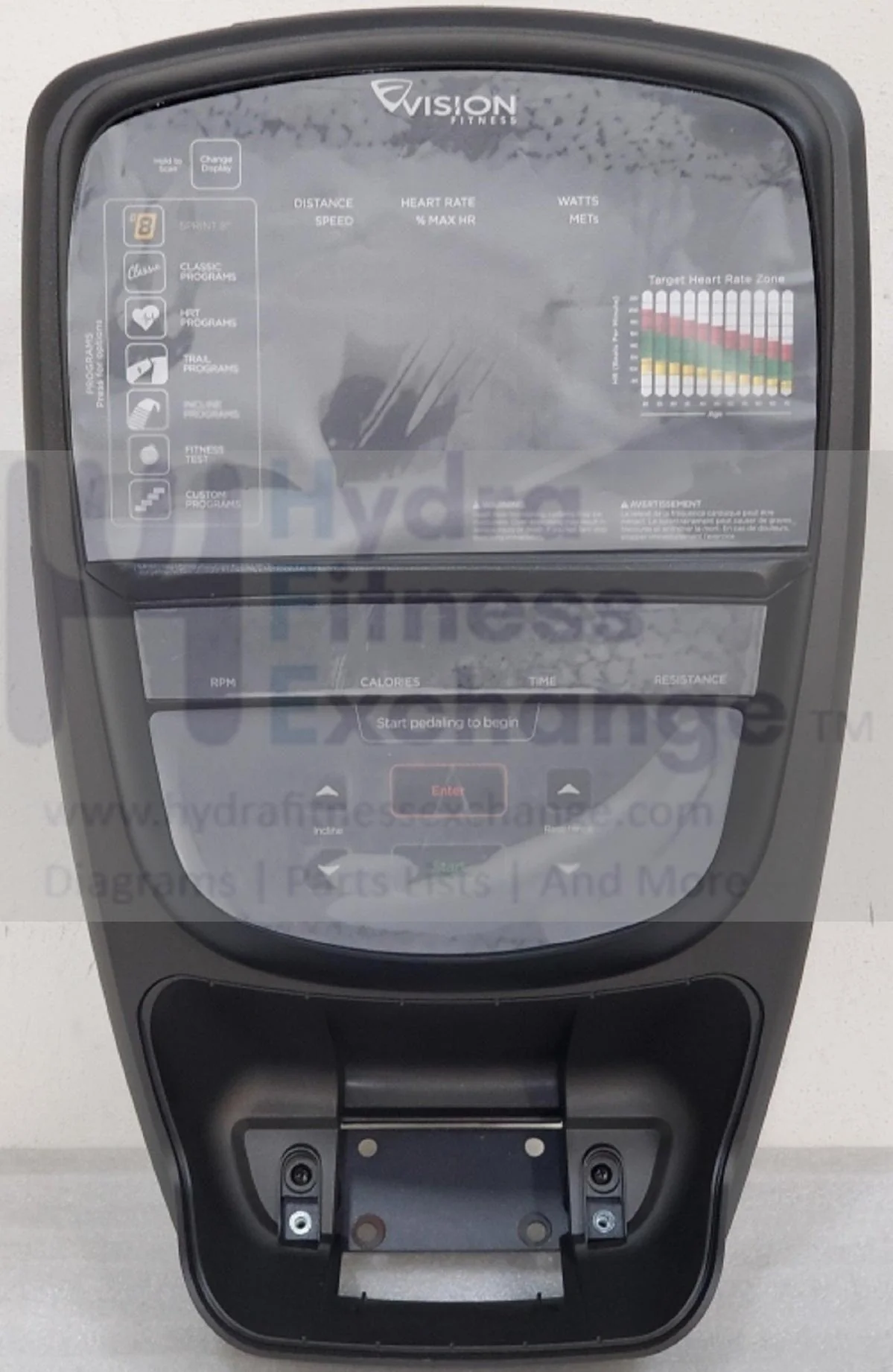 Vision Fitness EP632 Elliptical Display Console Assembly 1000441202 - Image 2