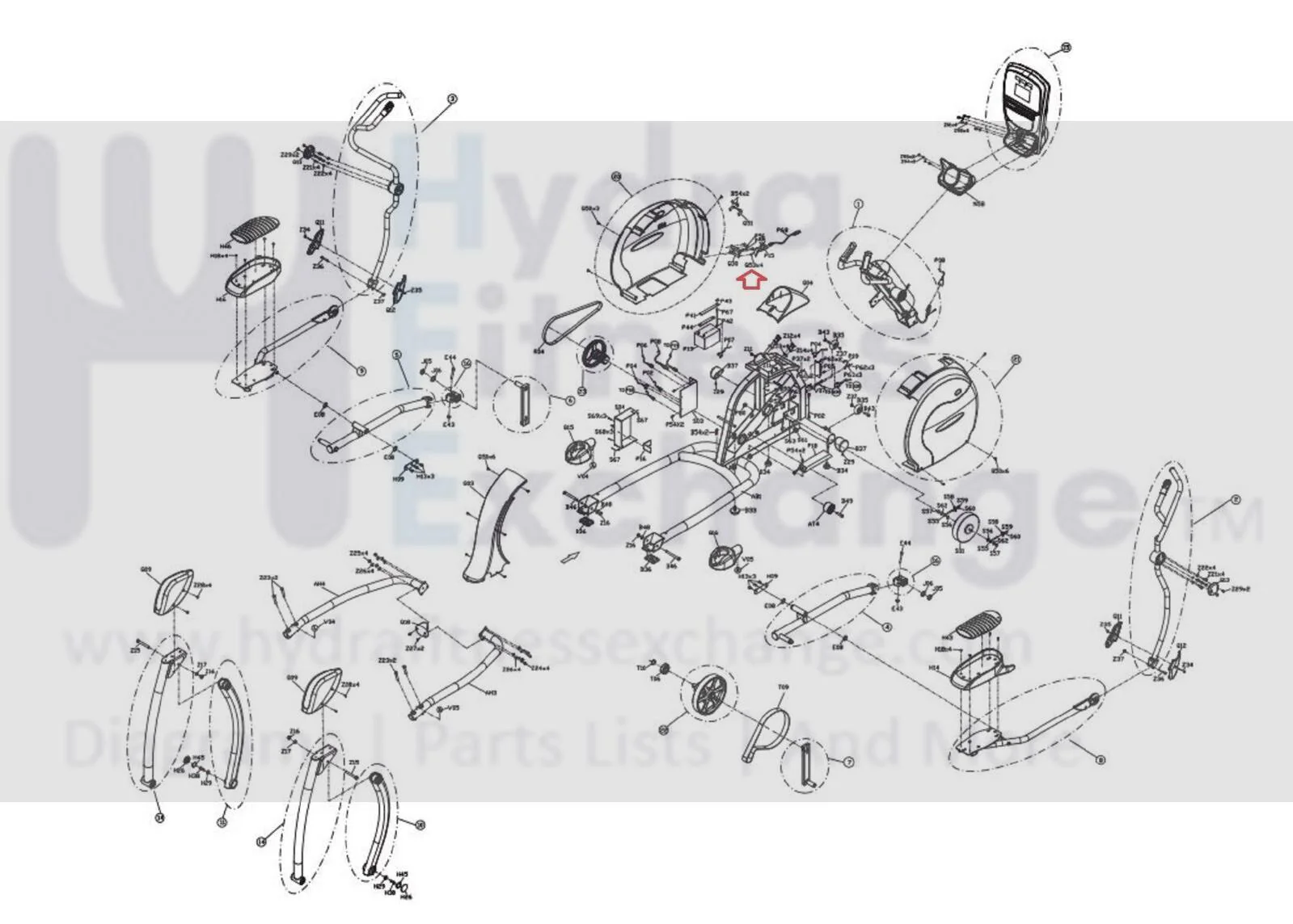 Vision Fitness S70 - 02 - EP78B S7100HRT Elliptical End Cap 1000230172 - Image 5