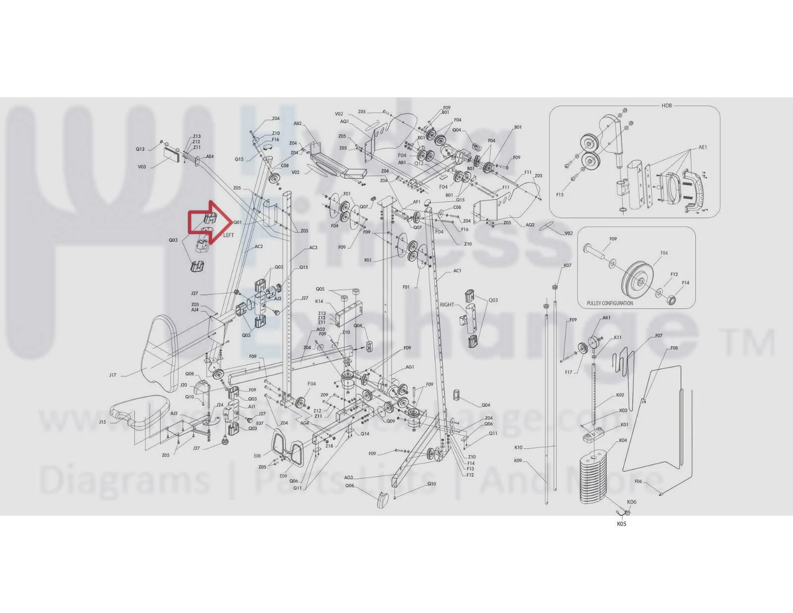 Vision Fitness ST200 Strength System Front Plate Cover 1000105460 - Image 2
