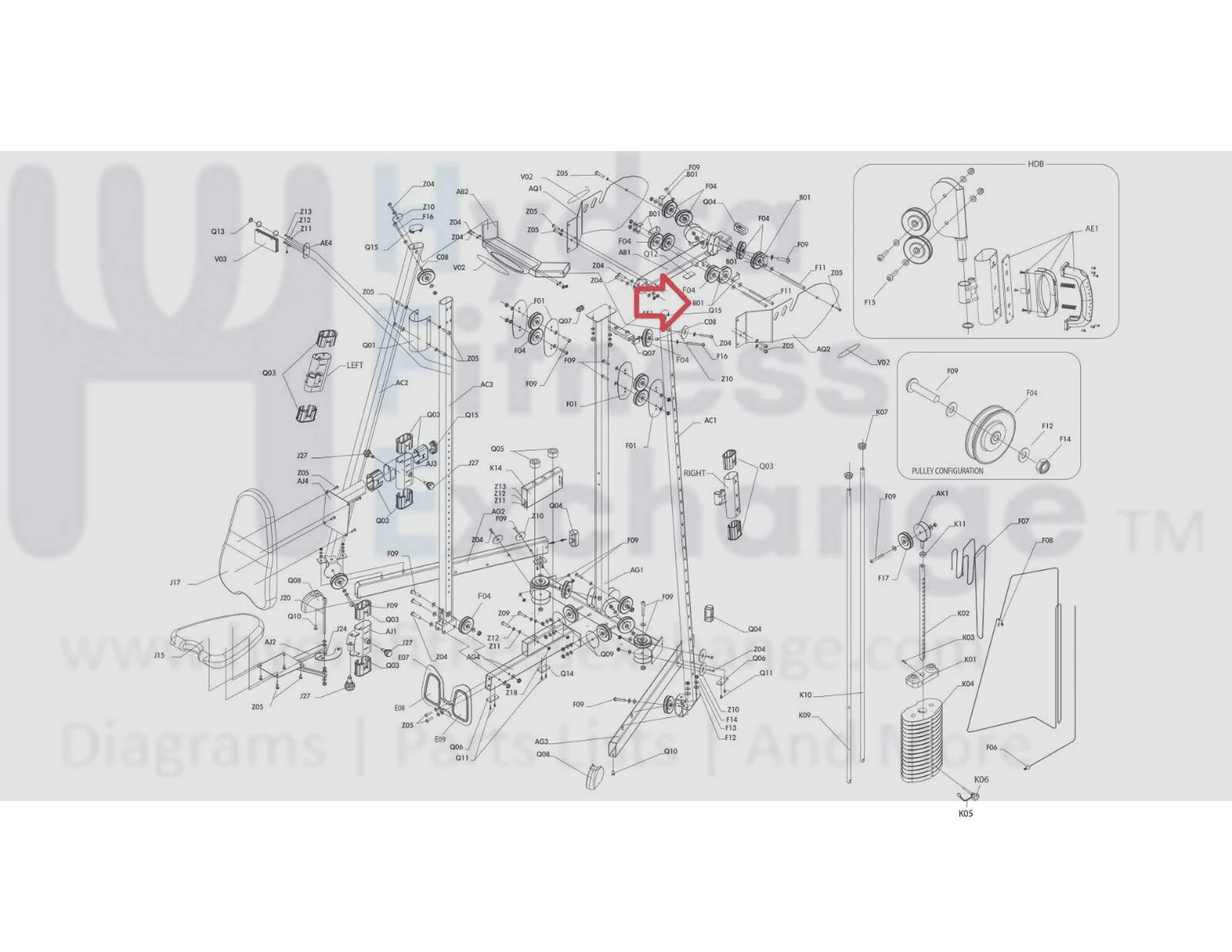Vision Fitness ST700 ST200 ST710 Strength System Trap Cable Bracket 1000106205 - Image 2