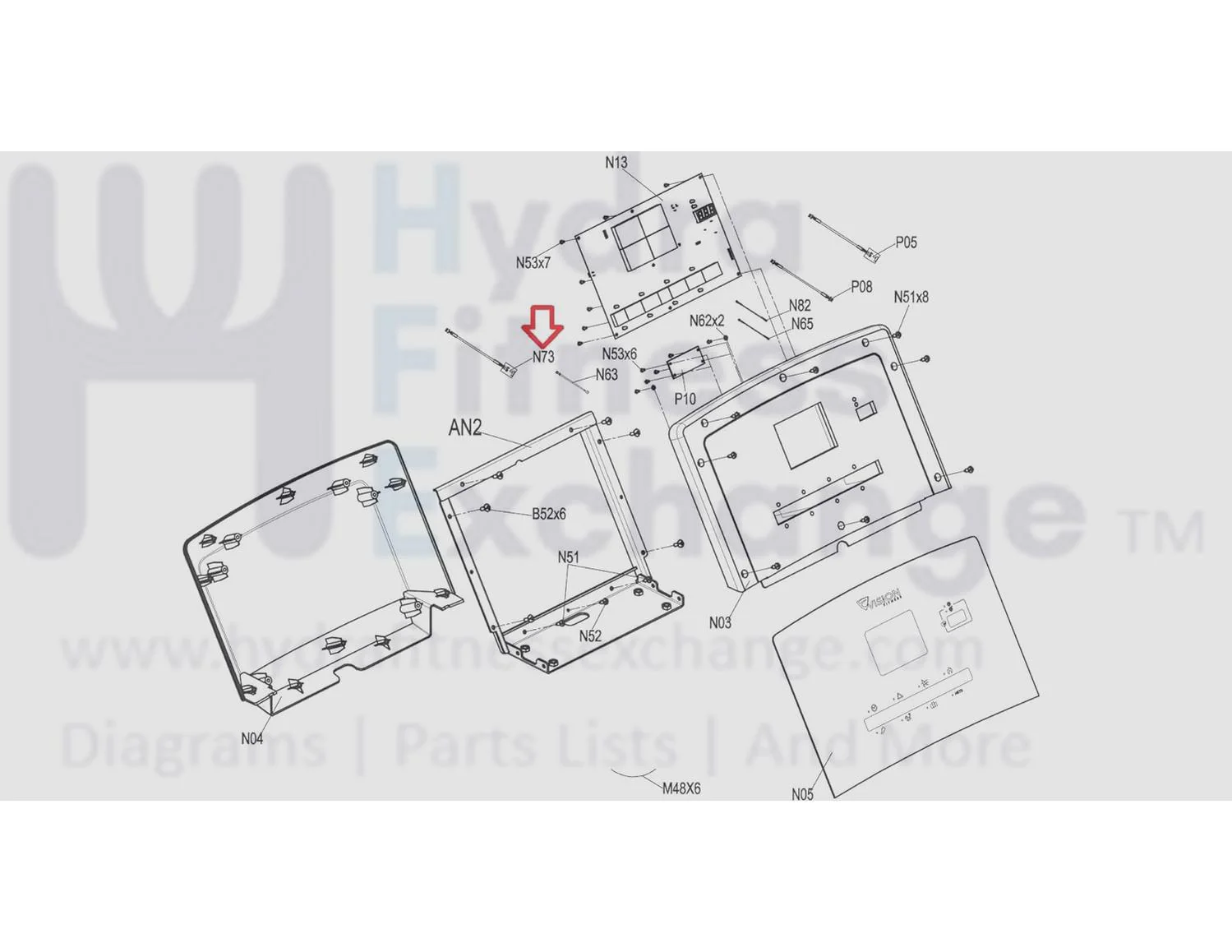 Vision Fitness T600 Treadmill Upper Key Wire Harness 24AWG 200L 1000434310 - Image 2