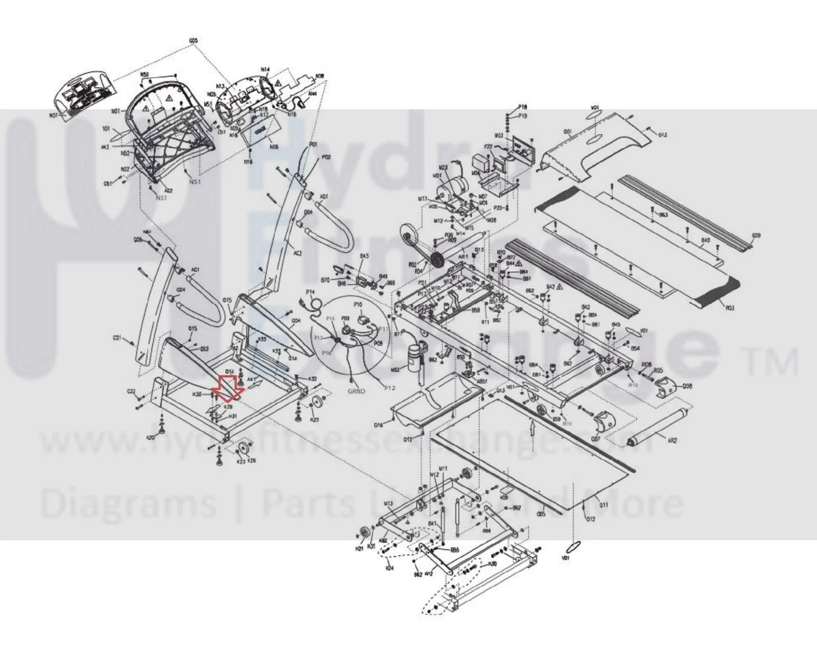Used Vision Fitness T9250 T9350 T9450HRT Treadmill Fixing Plate 011799-C - Image 2