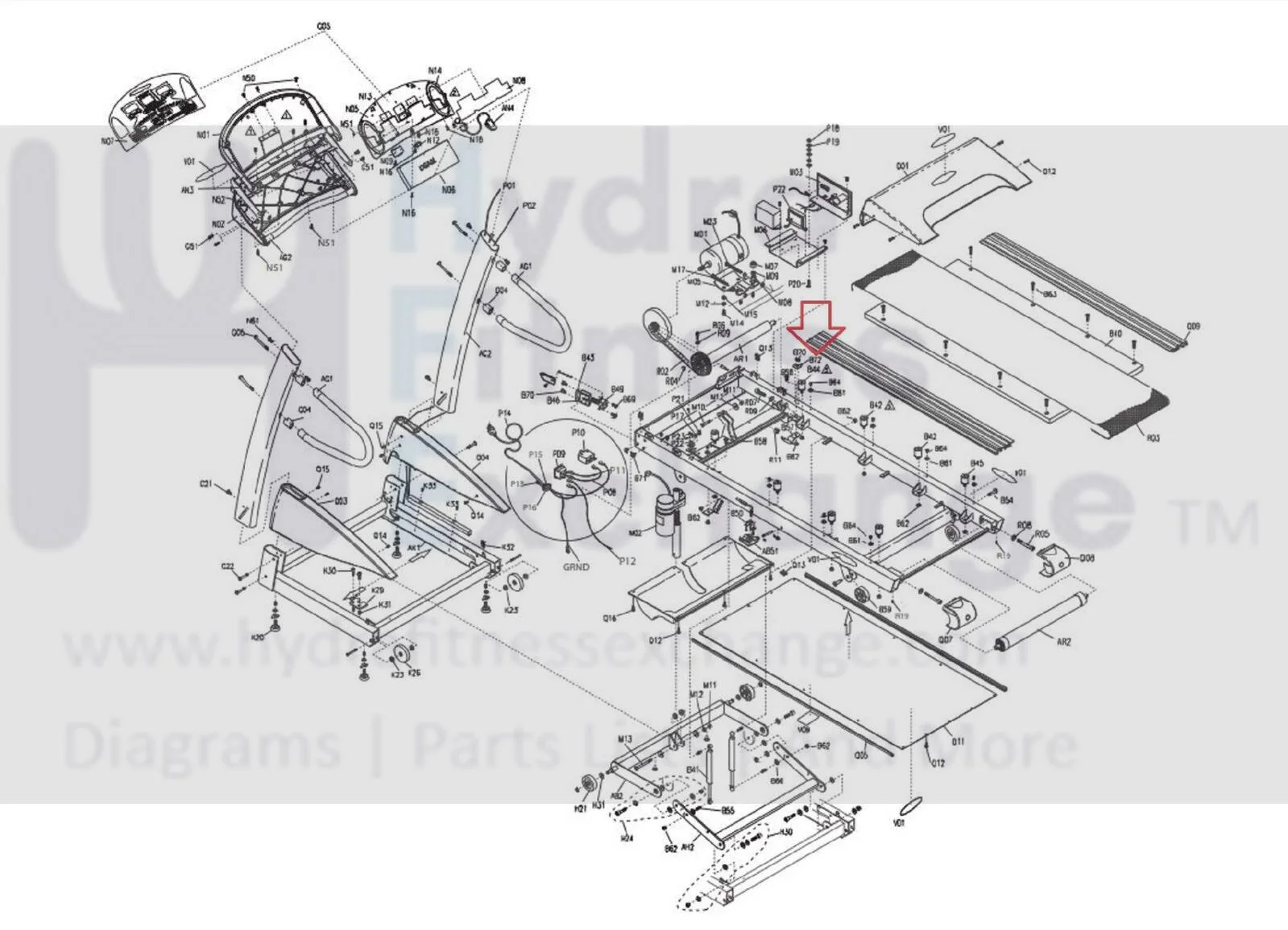 Vision Fitness T9350 TM42C Treadmill Side Rail Fixing Plate 015054-A - Image 2