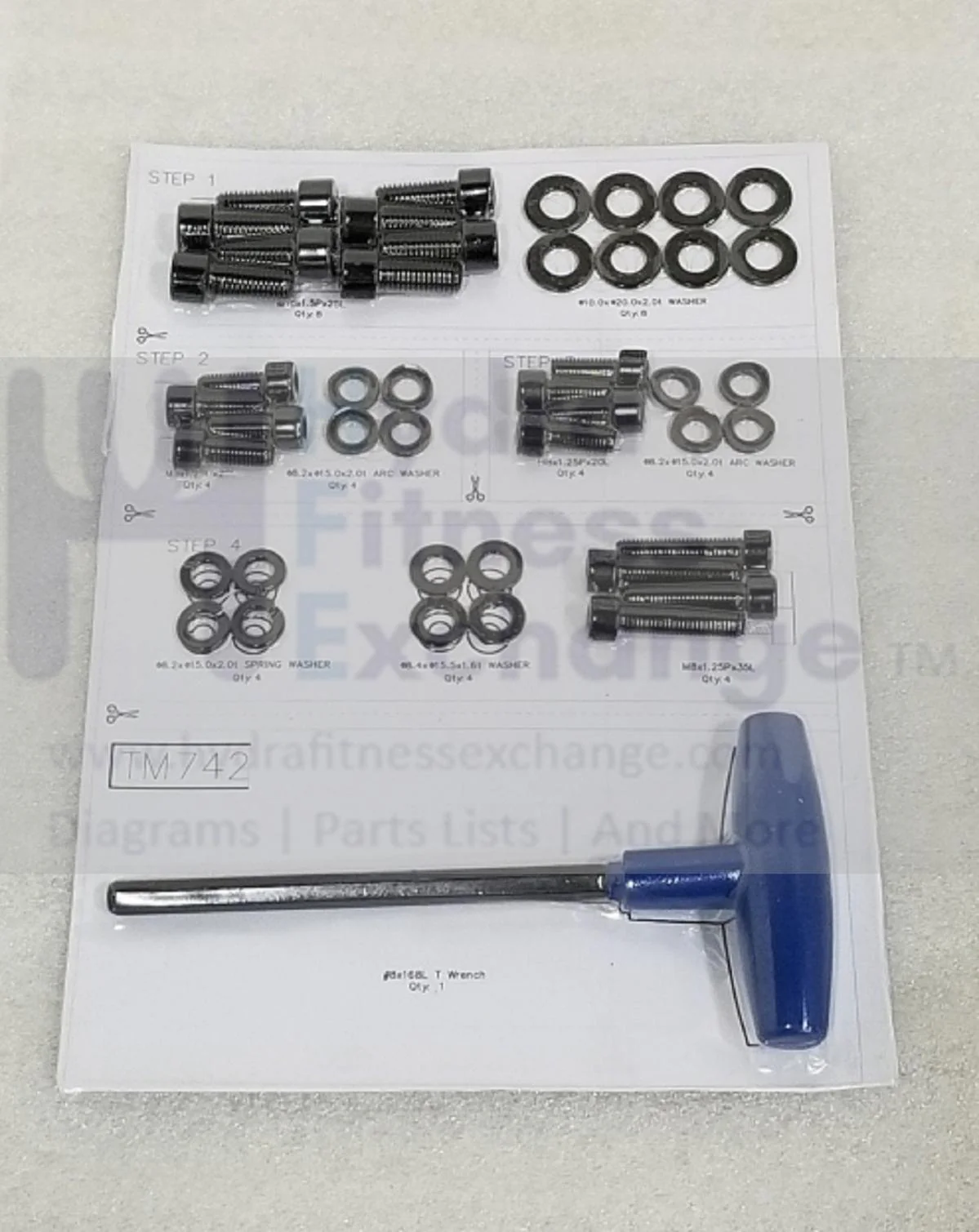 Vision Fitness TM742B TM743B TM789B Treadmill Hardware Set Semi Assembly 1000425482 - Image 2