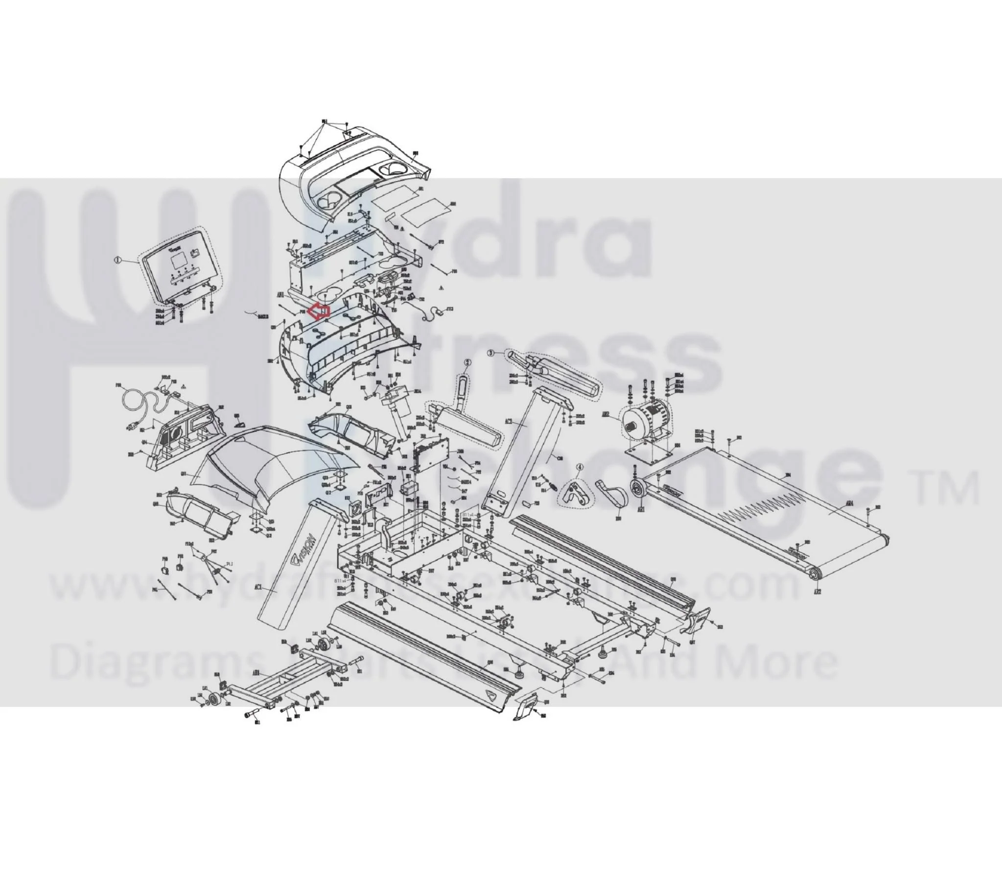 Vision Fitness TM742B TM743B TM789B Treadmill Right Pulse Connect Wire 22AWG 900L 1000431452 - Image 3