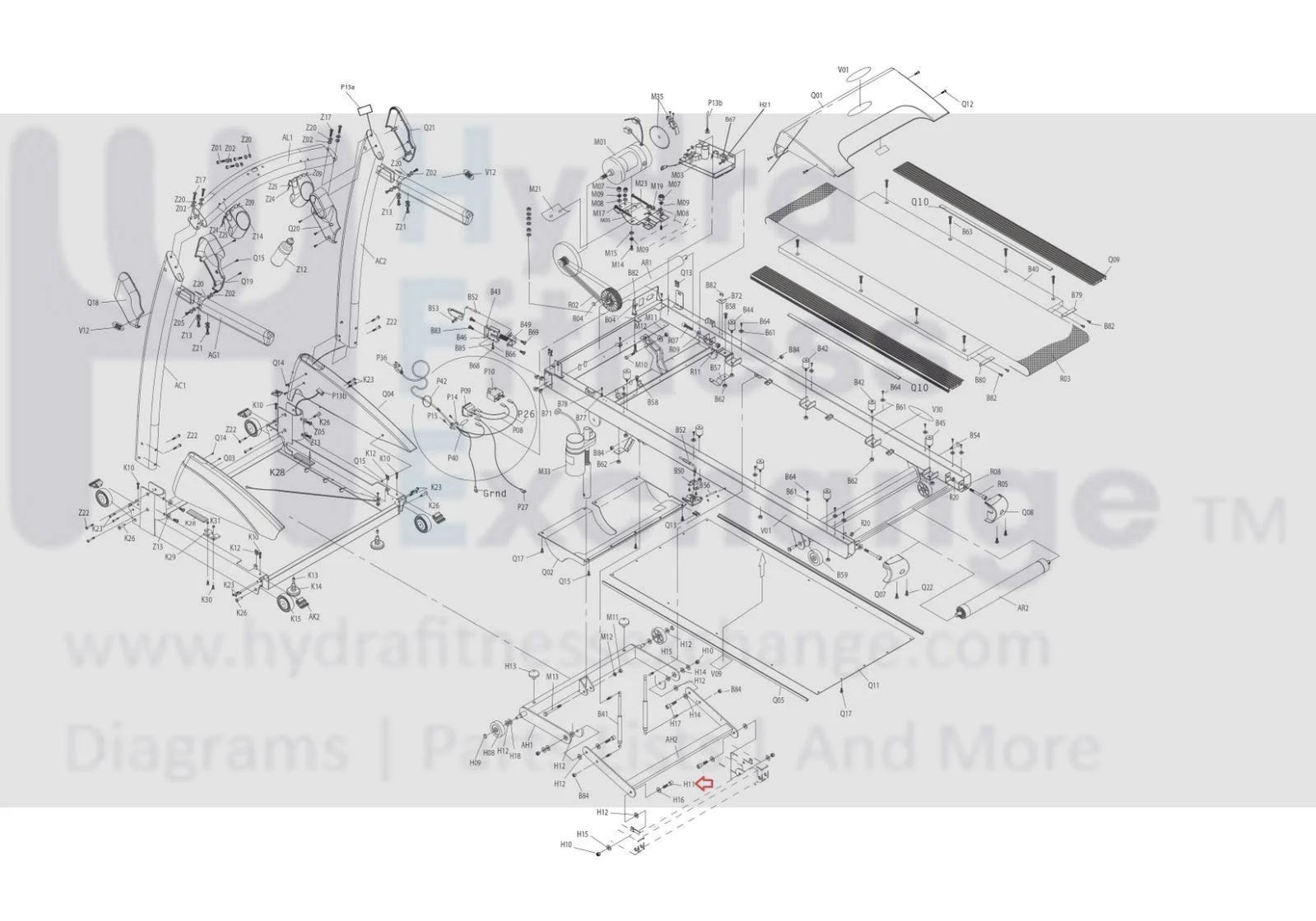 Vision Fitness Treadmill Button Head Hex Socket Special Screw M8-1.25Px23L/10.5L - Image 3