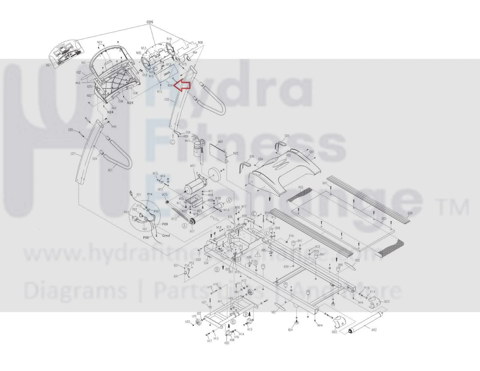 Vision Fitness Treadmill Display Console Electronic Circuit Board 013710-BA DGA3J-4J - Image 3