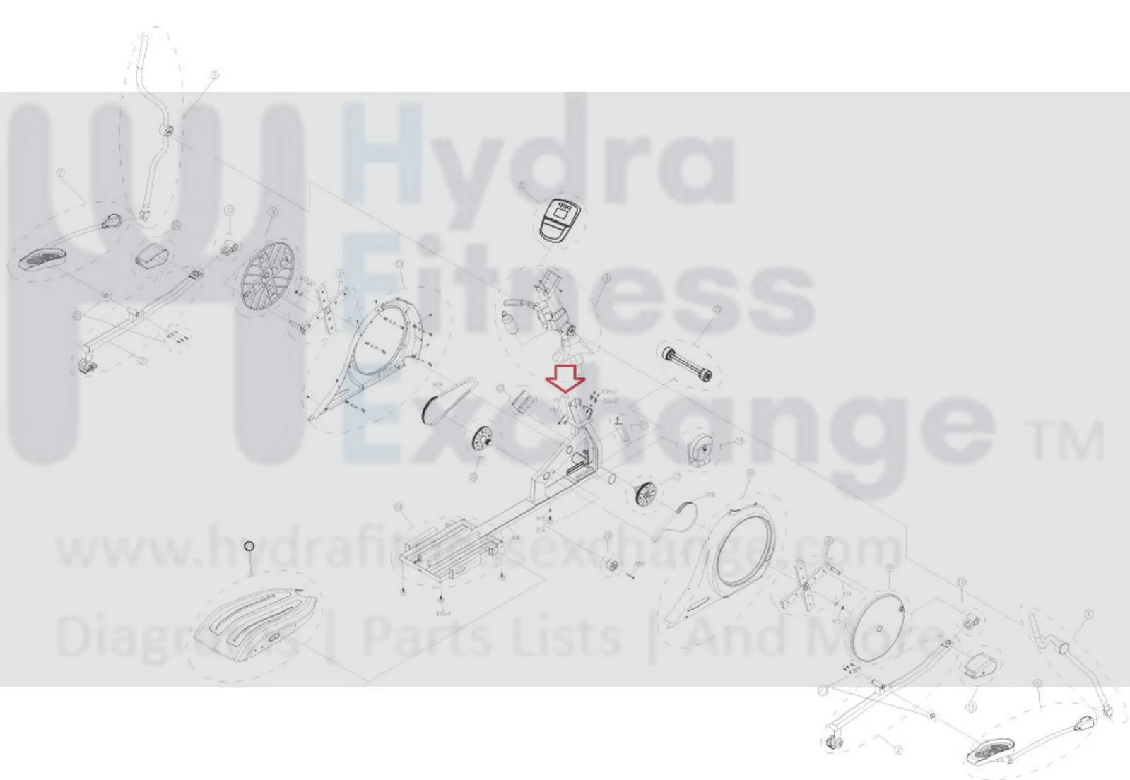 Vision Fitness U70 - X70 Elliptical Lower Control Board Wire Harness 002645-D - Image 2