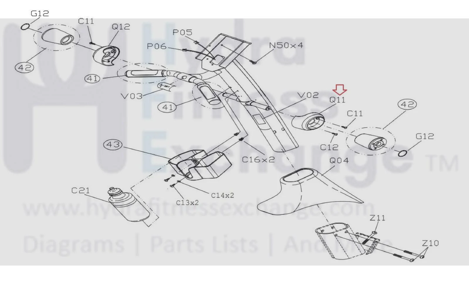 Vision Fitness X6600HRT X70 -EP303 Elliptical Right Rotating Axle Cover 000206-B - Image 3