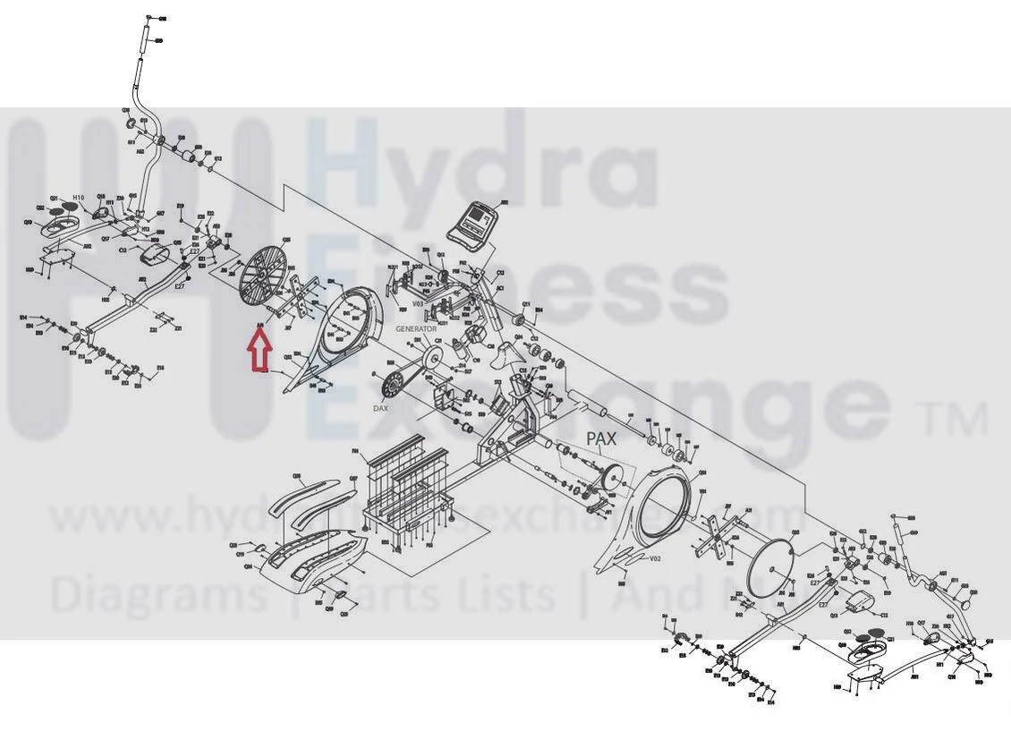 Vision Fitness X6600iNetTV X66xx Series Elliptical Crank Arm 015526-AA - Image 2